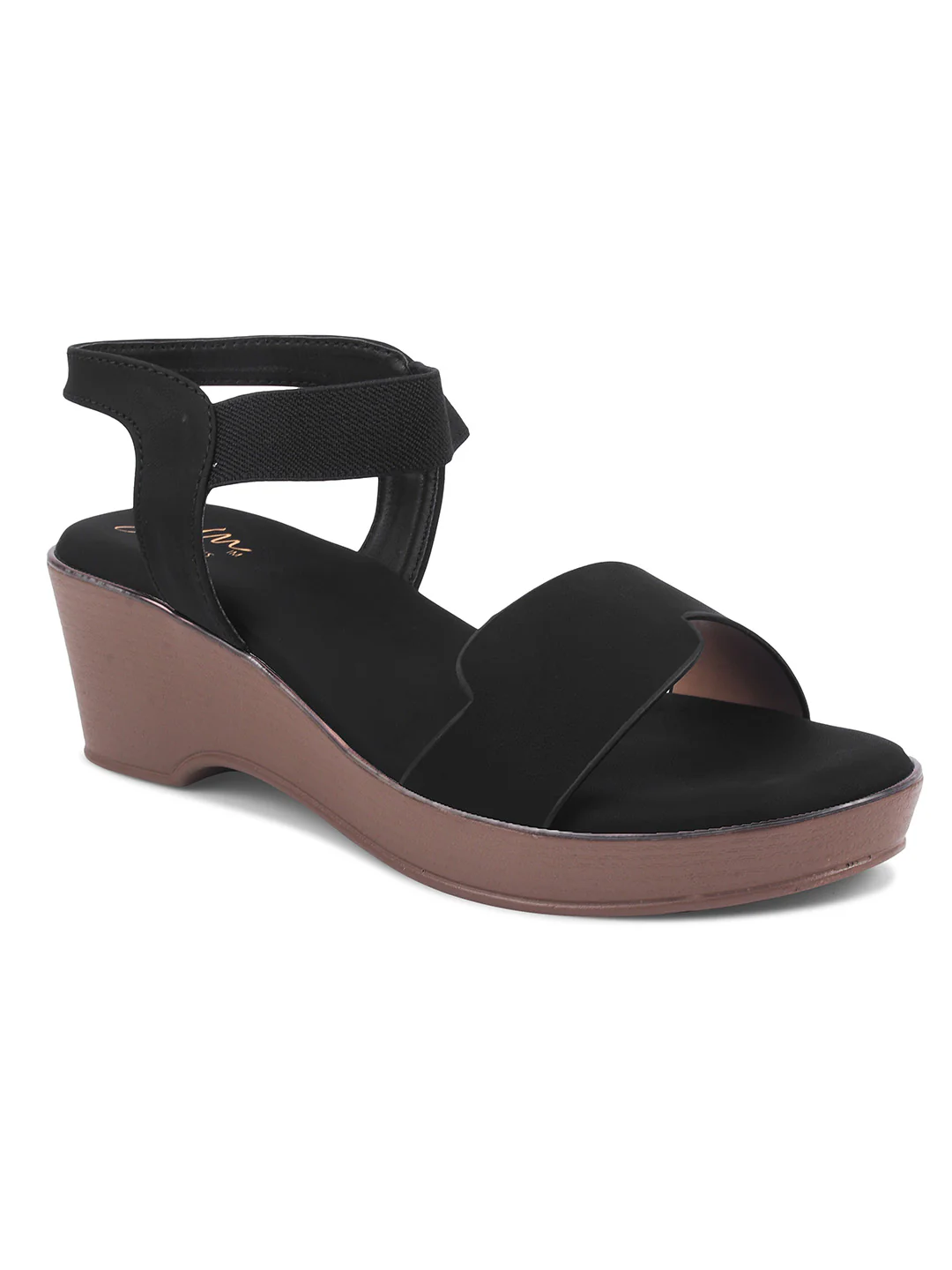 Women Stretchy Strap Wedge Sandals With Ankle Strap - Image 6