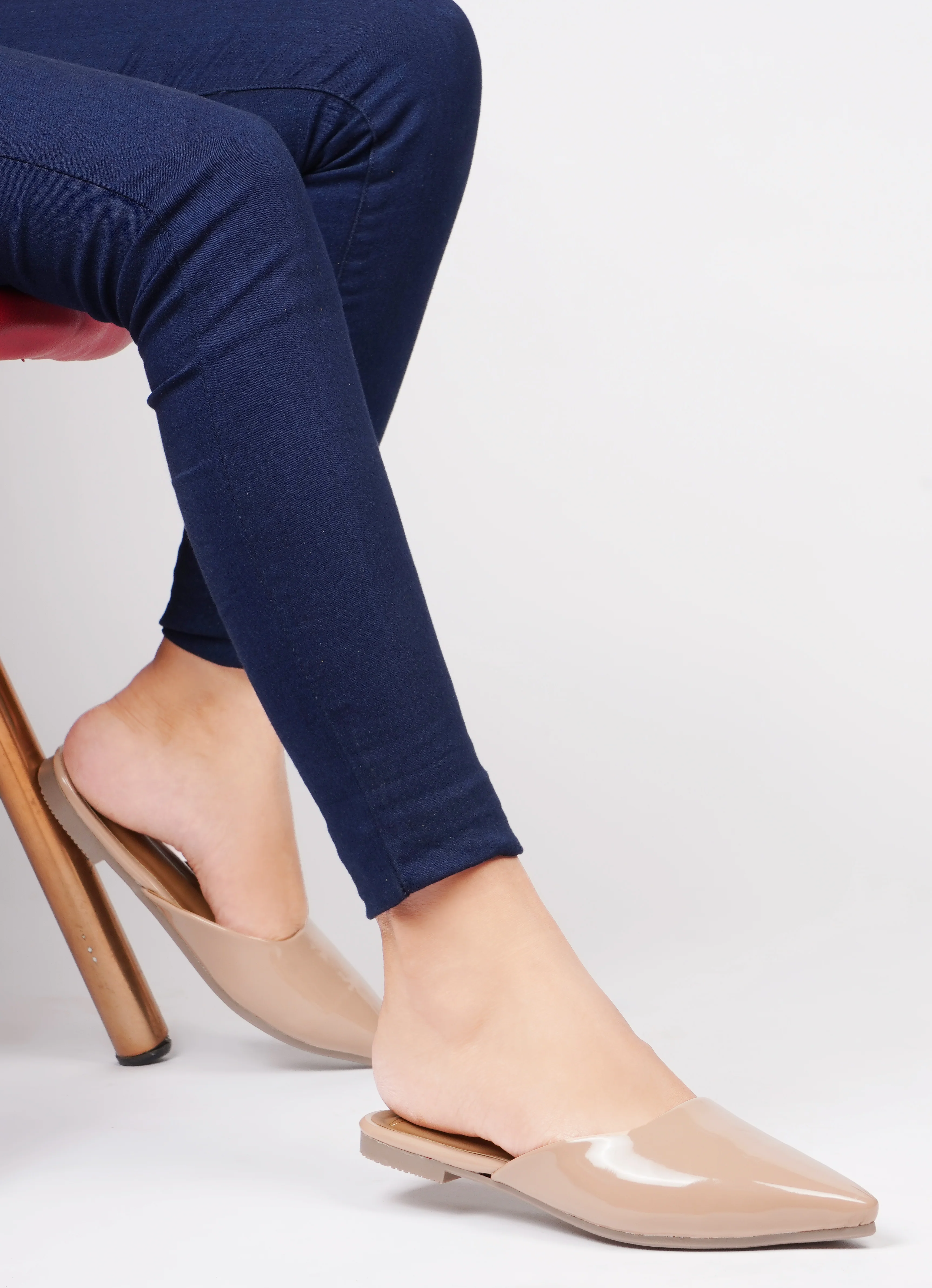 JM Looks Flat Sandals Back-open half belly for women - Image 3