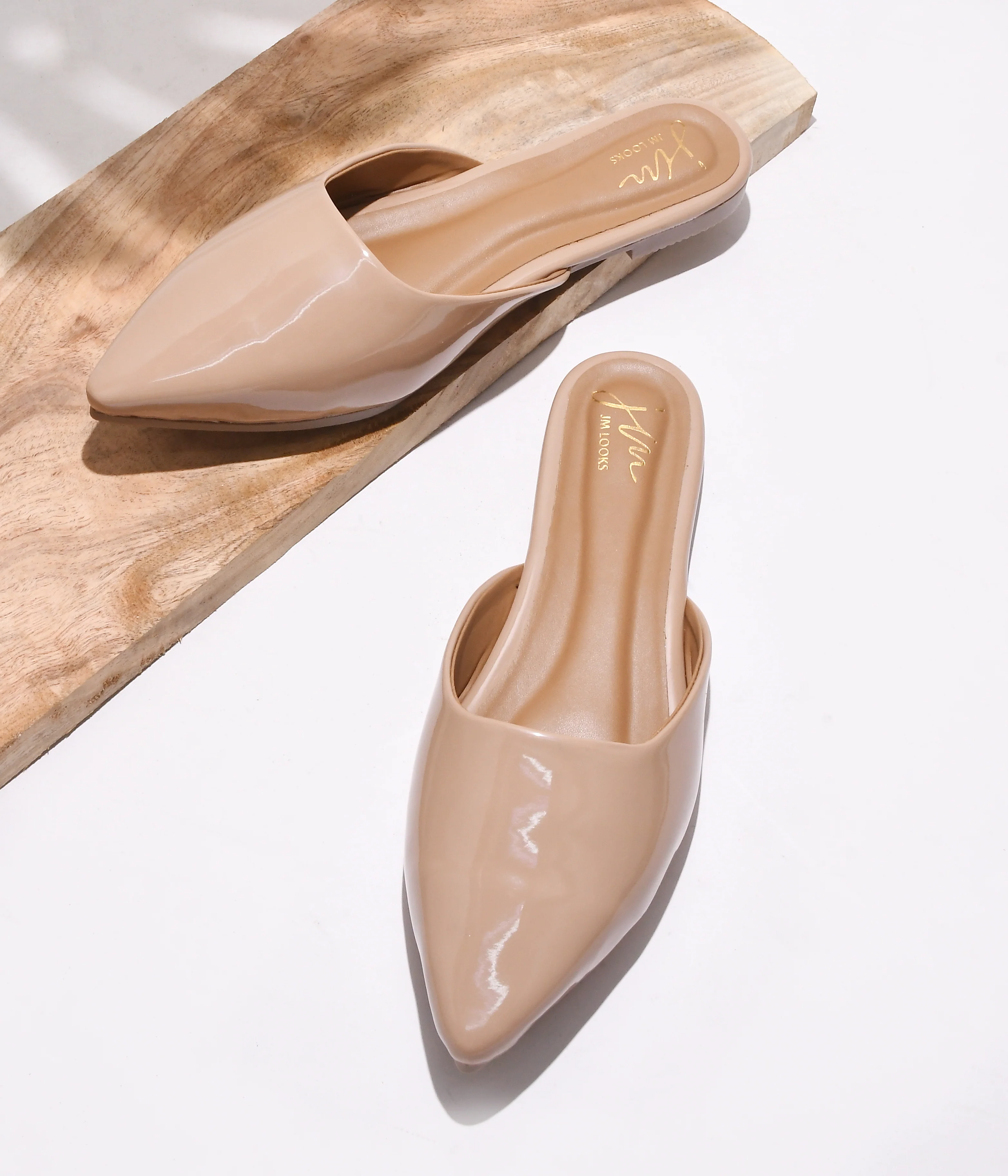 JM Looks Flat Sandals Back-open half belly for women - Image 4
