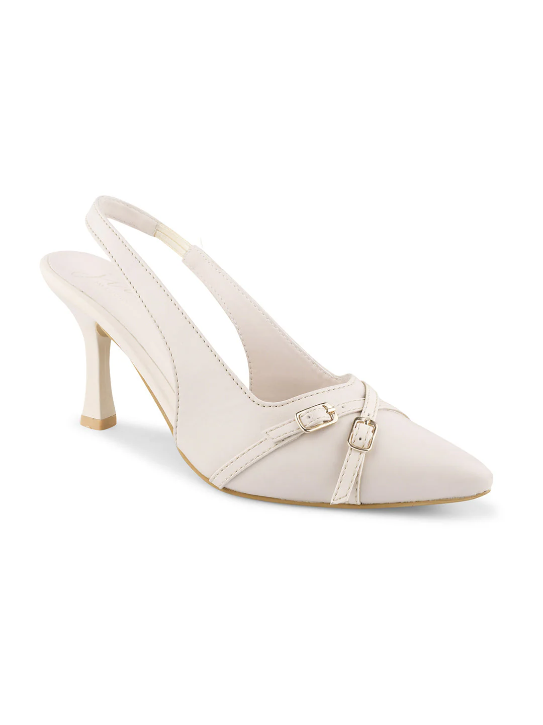 Belt buckle detail slingback stiletto pointed toe heel - Image 15