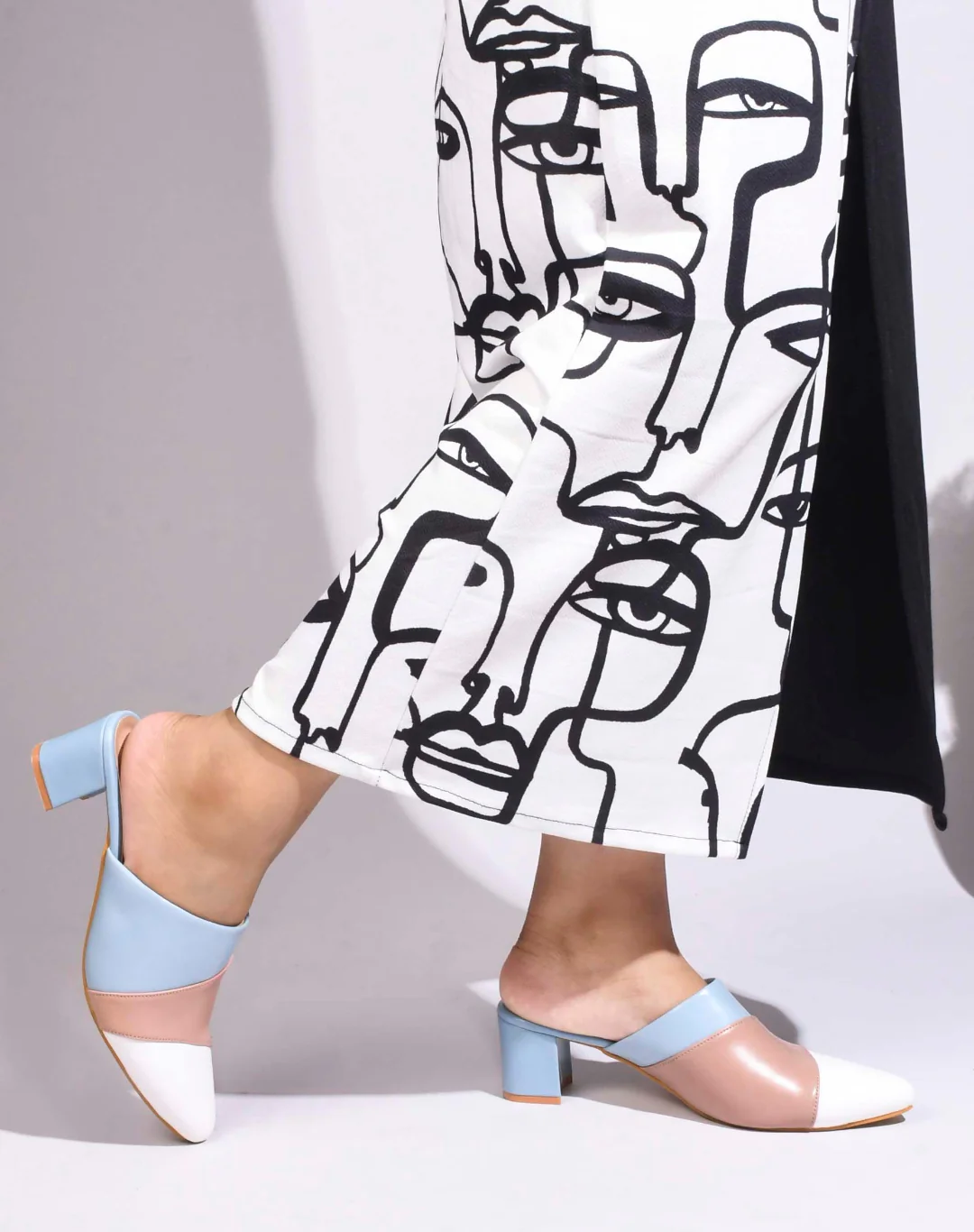Jm Looks Women's Pointed Toe Block Heel Mules - Image 7