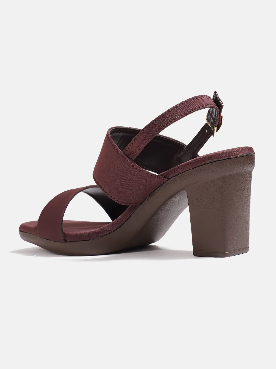 Block Heel Sandals with Broad Straps and Slingback Design - Image 12