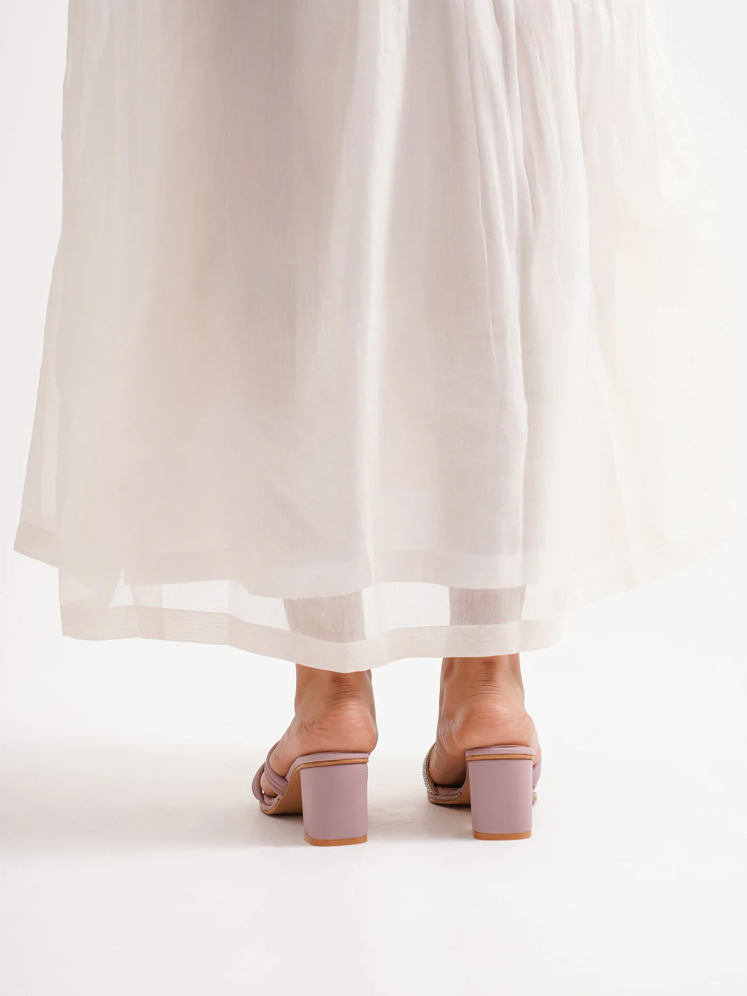 Block Heel Sandals with Decorative Knot Detail - Image 13
