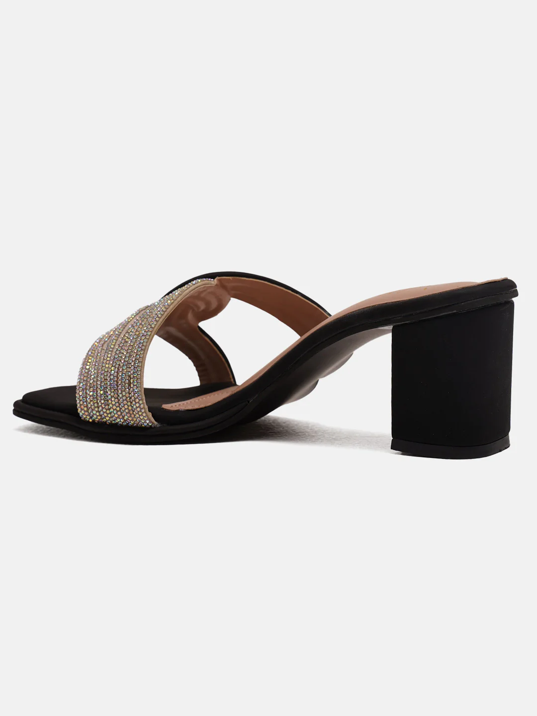 Block Heel Sandals with Decorative Knot Detail - Image 5