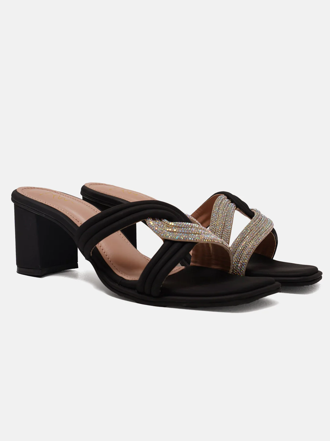 Block Heel Sandals with Decorative Knot Detail - Image 6