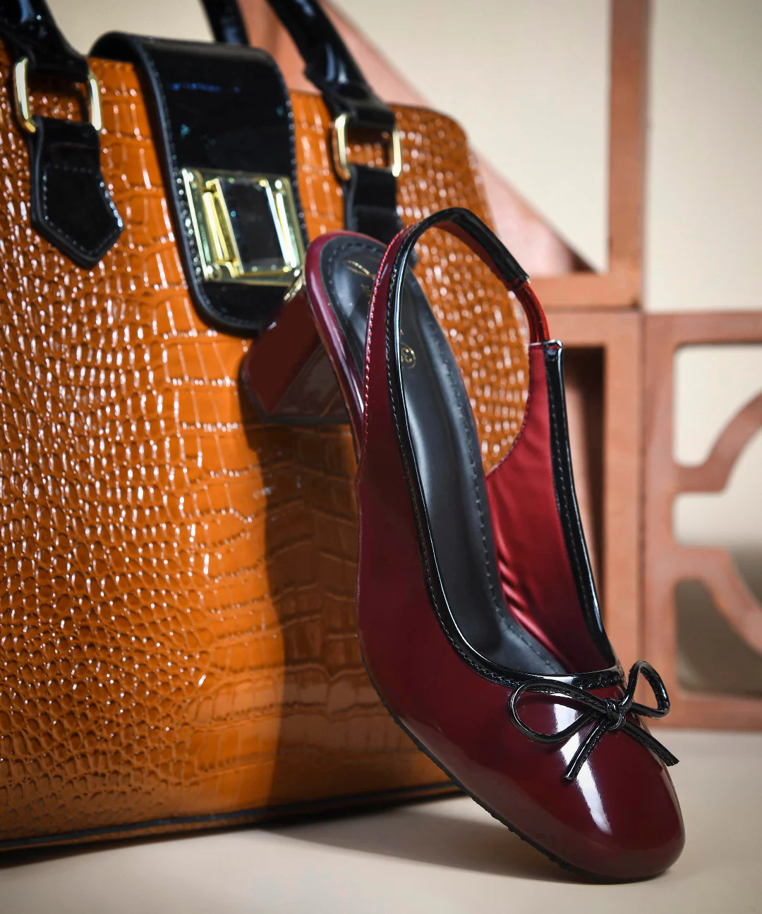 JM Looks Sling-back Block Heels Blush Pink, Red, Cherry - Image 11