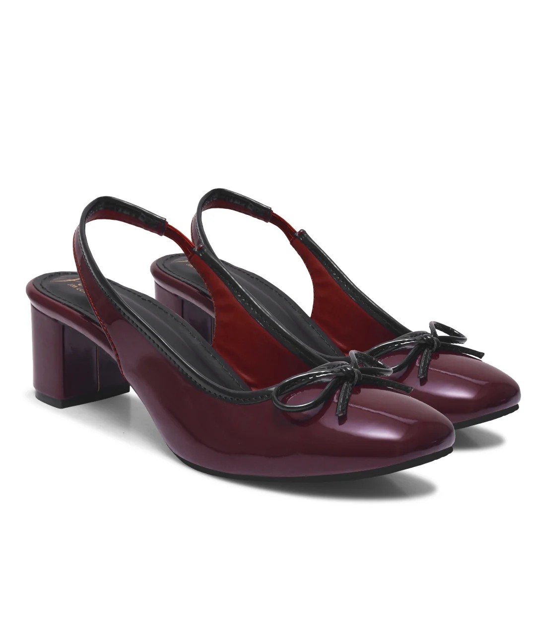 JM Looks Sling-back Block Heels Blush Pink, Red, Cherry - Image 15