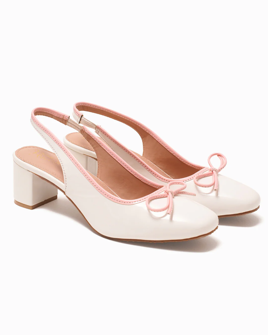 JM Looks Sling-back Block Heels Blush Pink, Red, Cherry - Image 17
