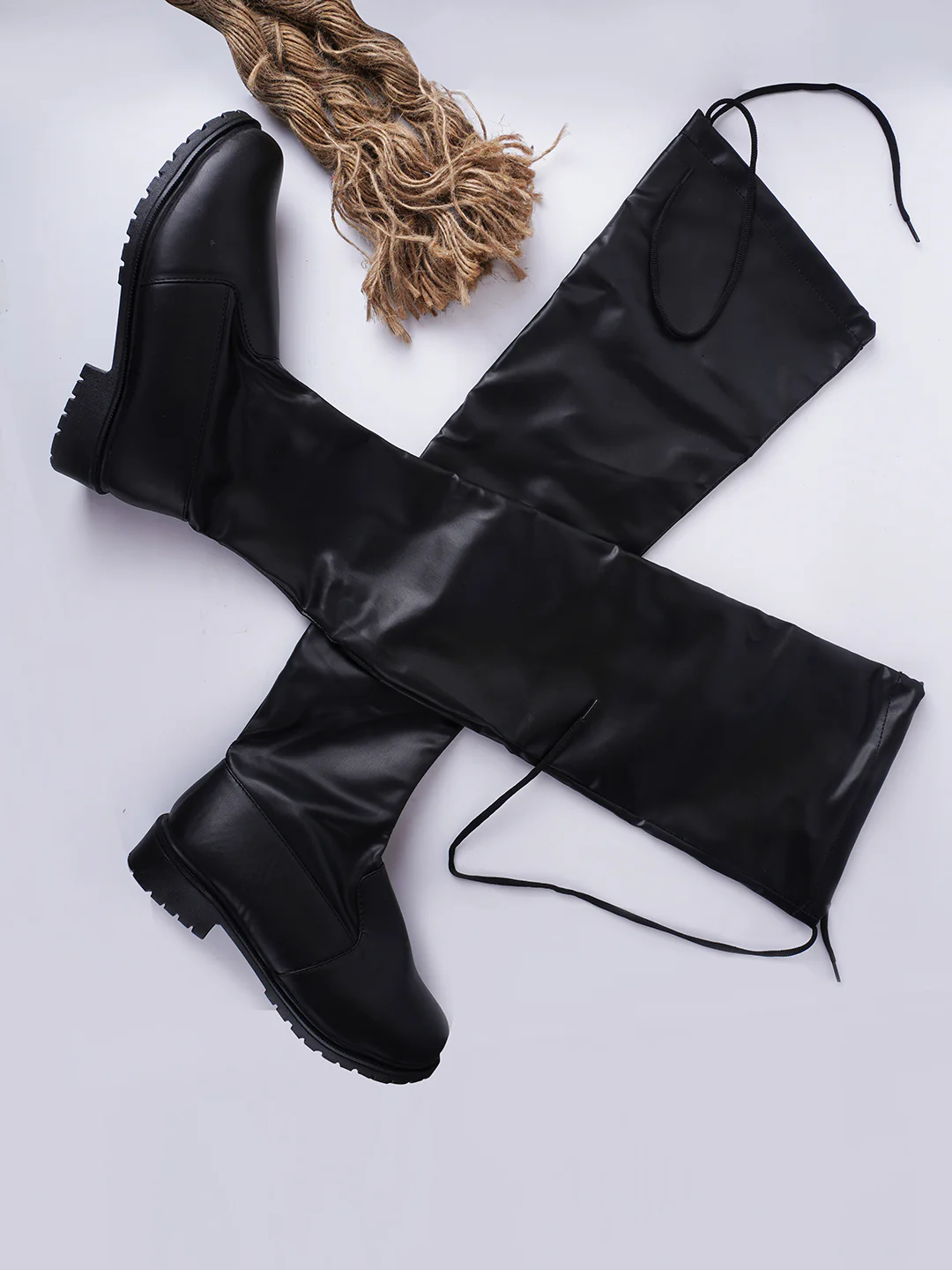 Faux Leather boots Knee-high for women - Image 2