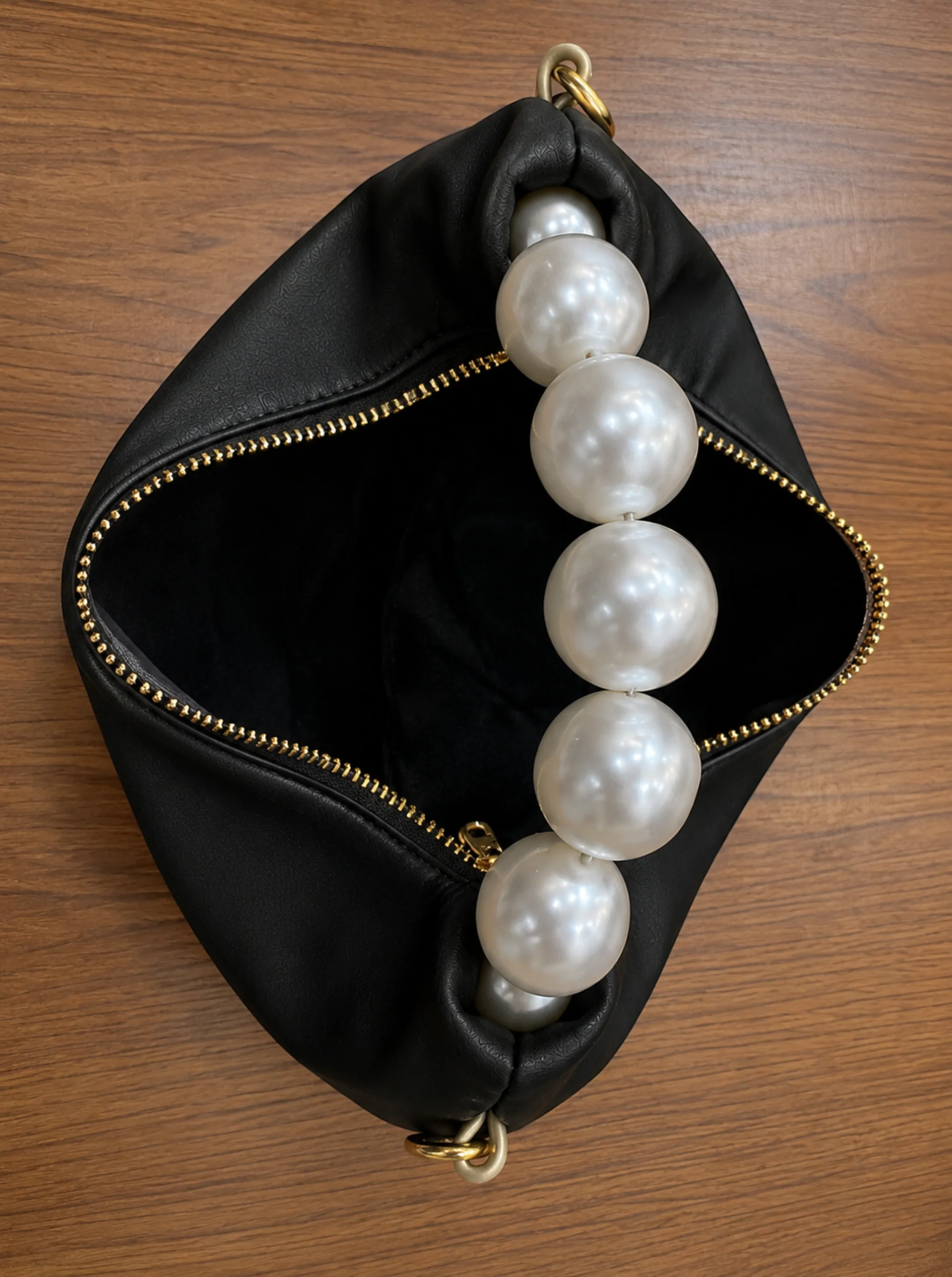 Elegant Pearl Accent Handbag - Image 10