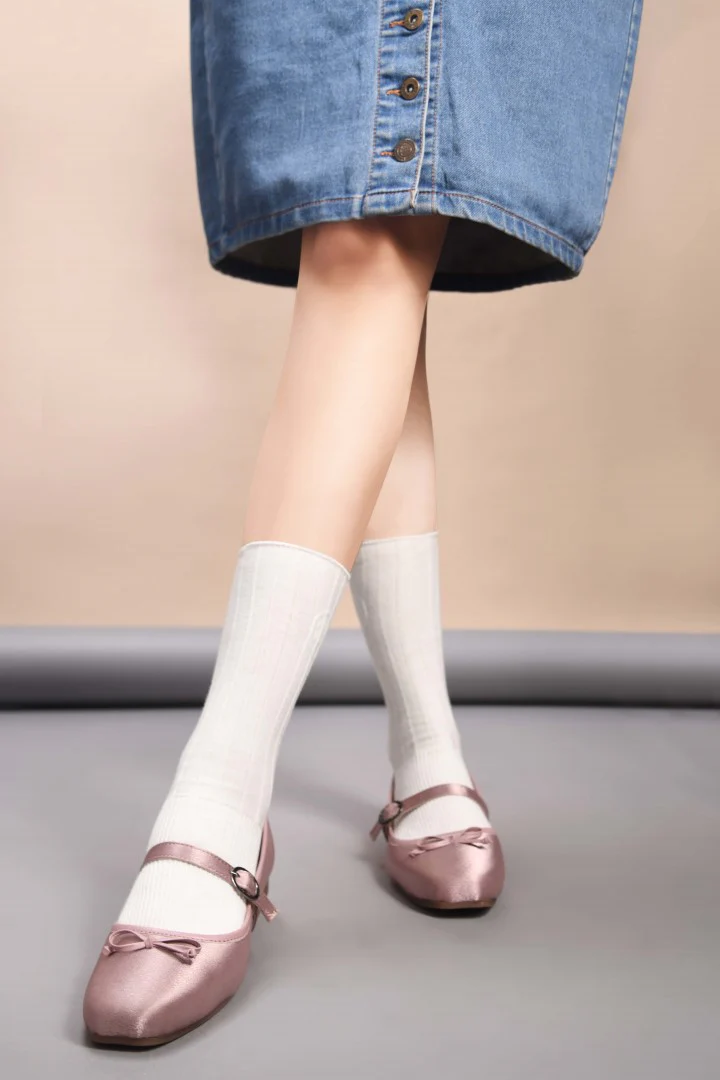 JM Looks Bow Flat Square Toe Mary Jane Shoes - Image 7