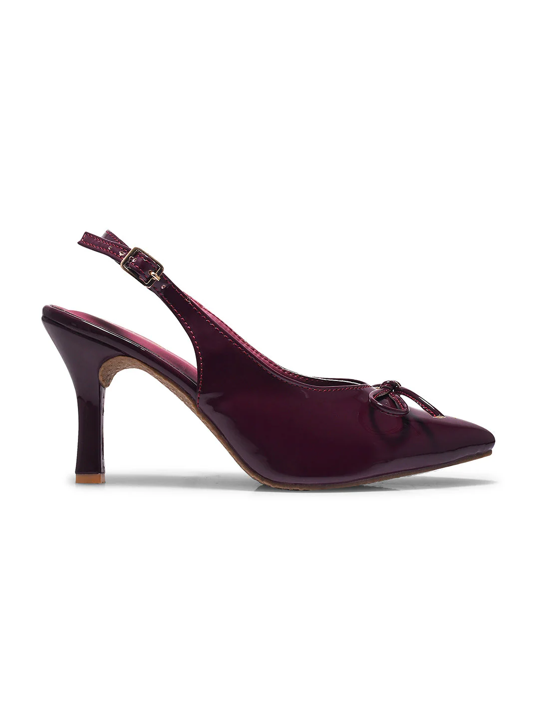 Bow Slingback Stiletto Heels Pointed Toe - Image 8