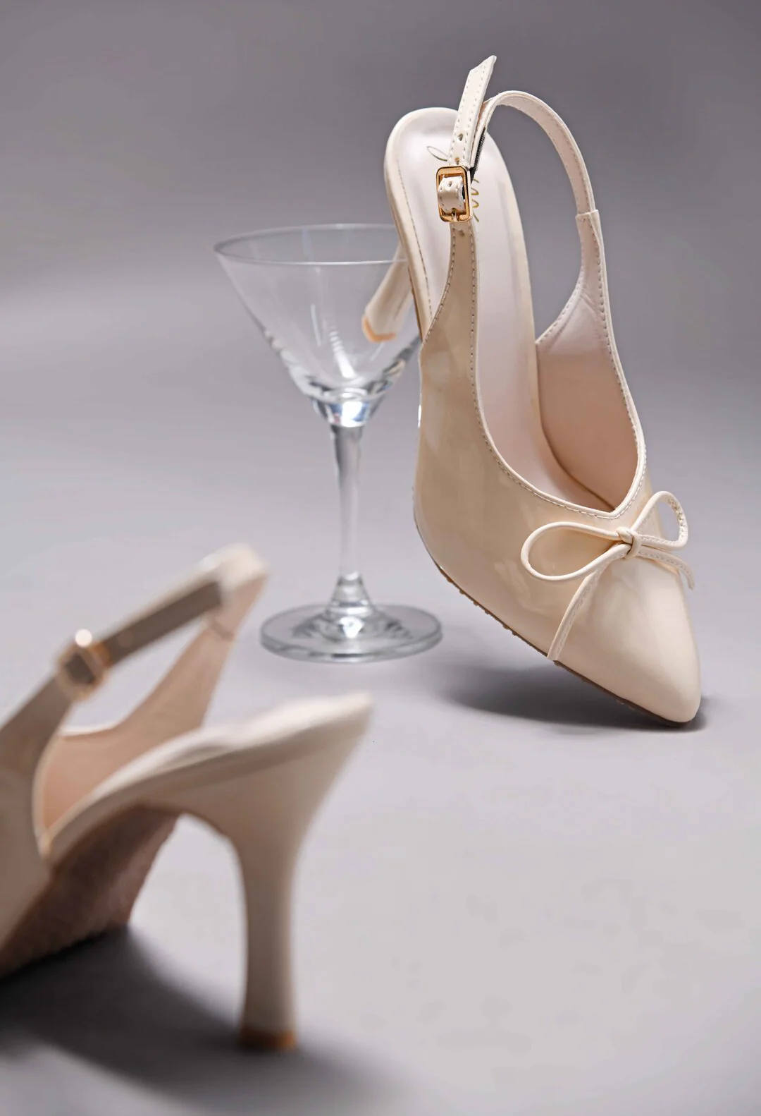 Bow Slingback Stiletto Heels Pointed Toe - Image 13
