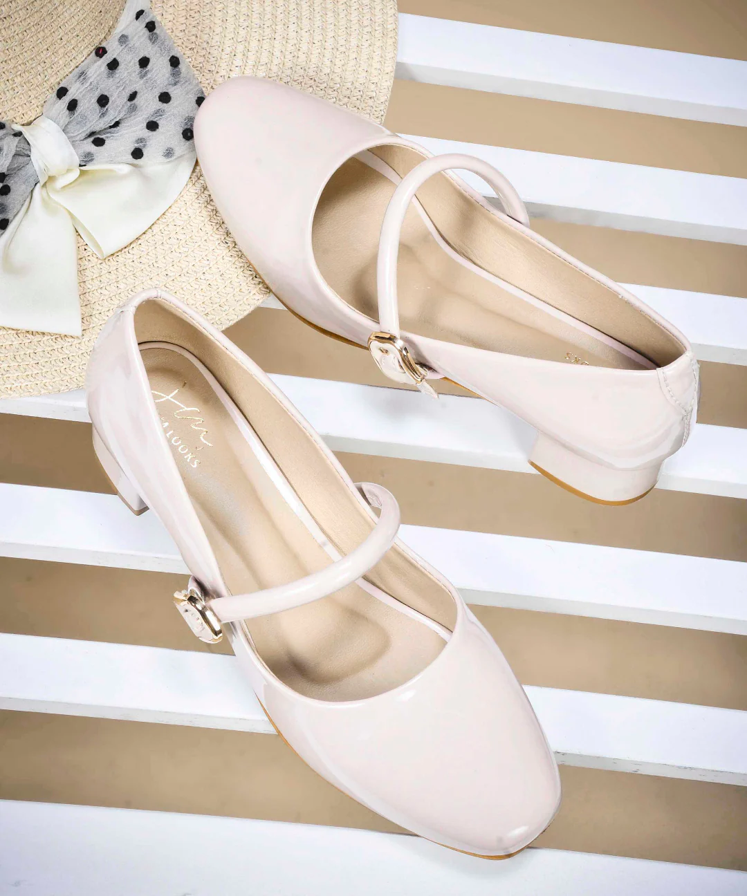 JM Looks Mary Jane Shoes Heels Block Heel Buckle Strap - Image 7
