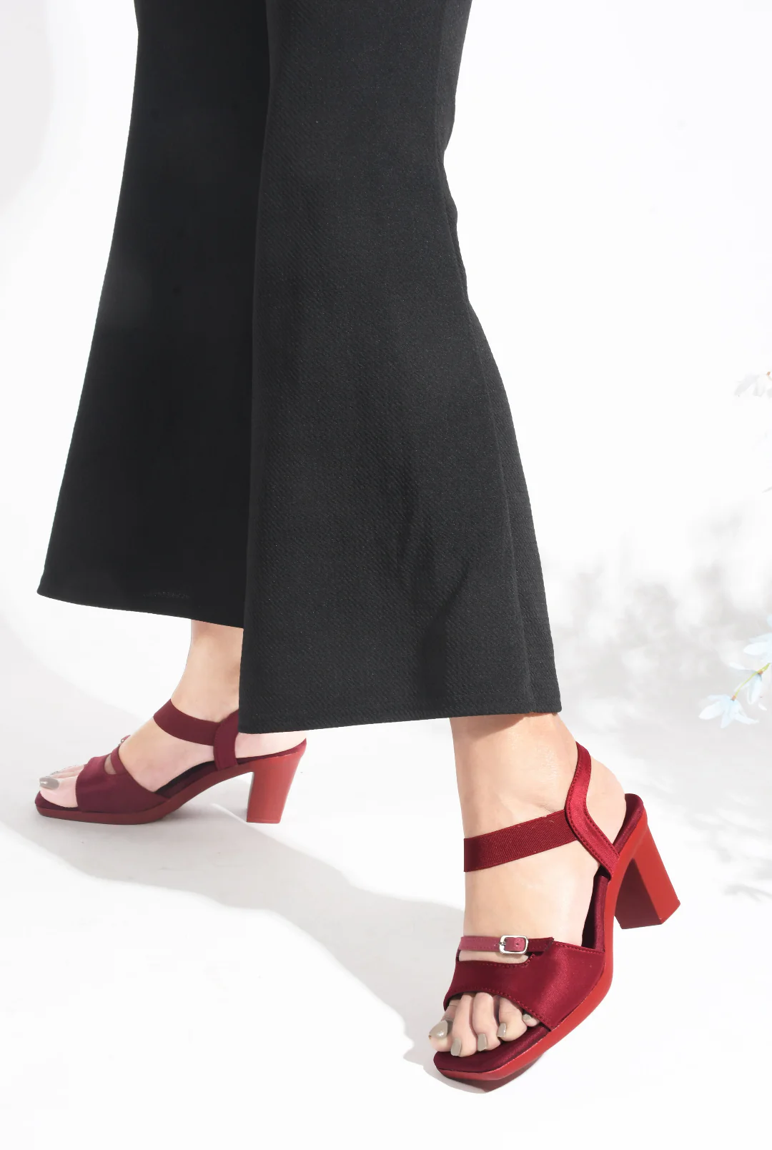 Casual Block Heel With Ankle Strap - Image 15
