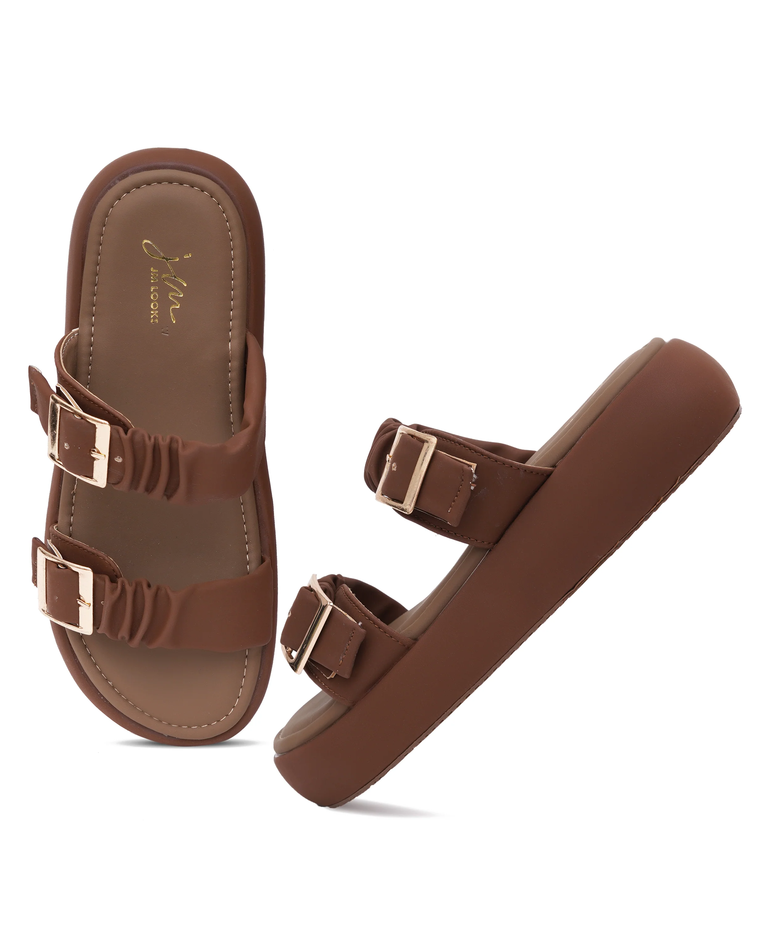 Casual Comfort Sandals with Buckle Detail - Image 5