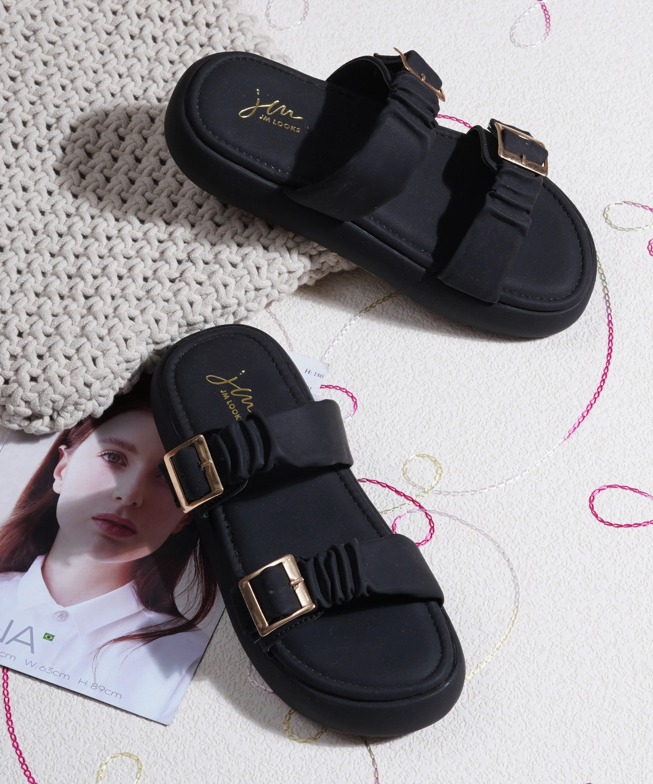 Casual Comfort Sandals with Buckle Detail - Image 7
