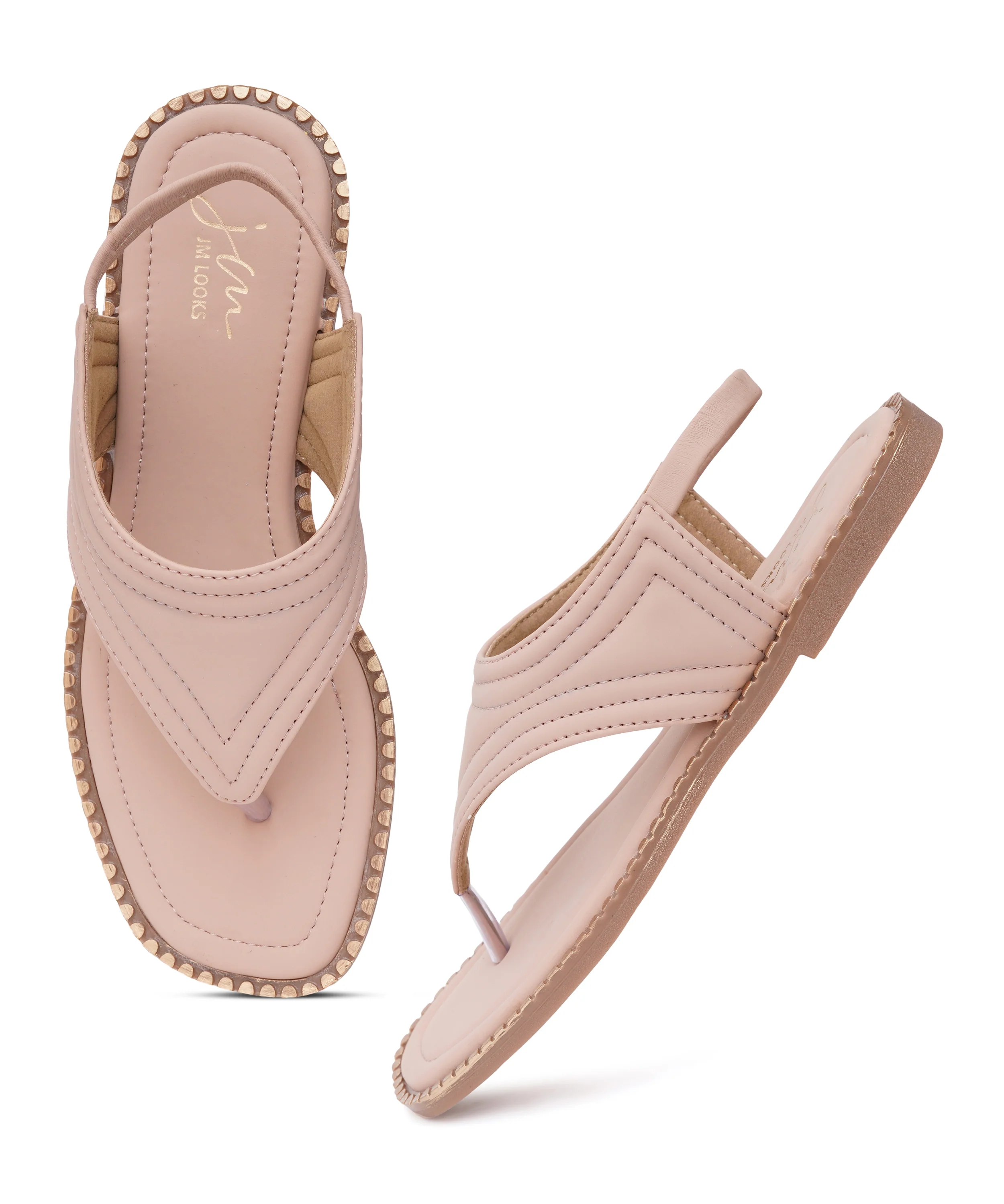 Casual Toe Ring Slippers with Premium Stitch Detailing - Image 17