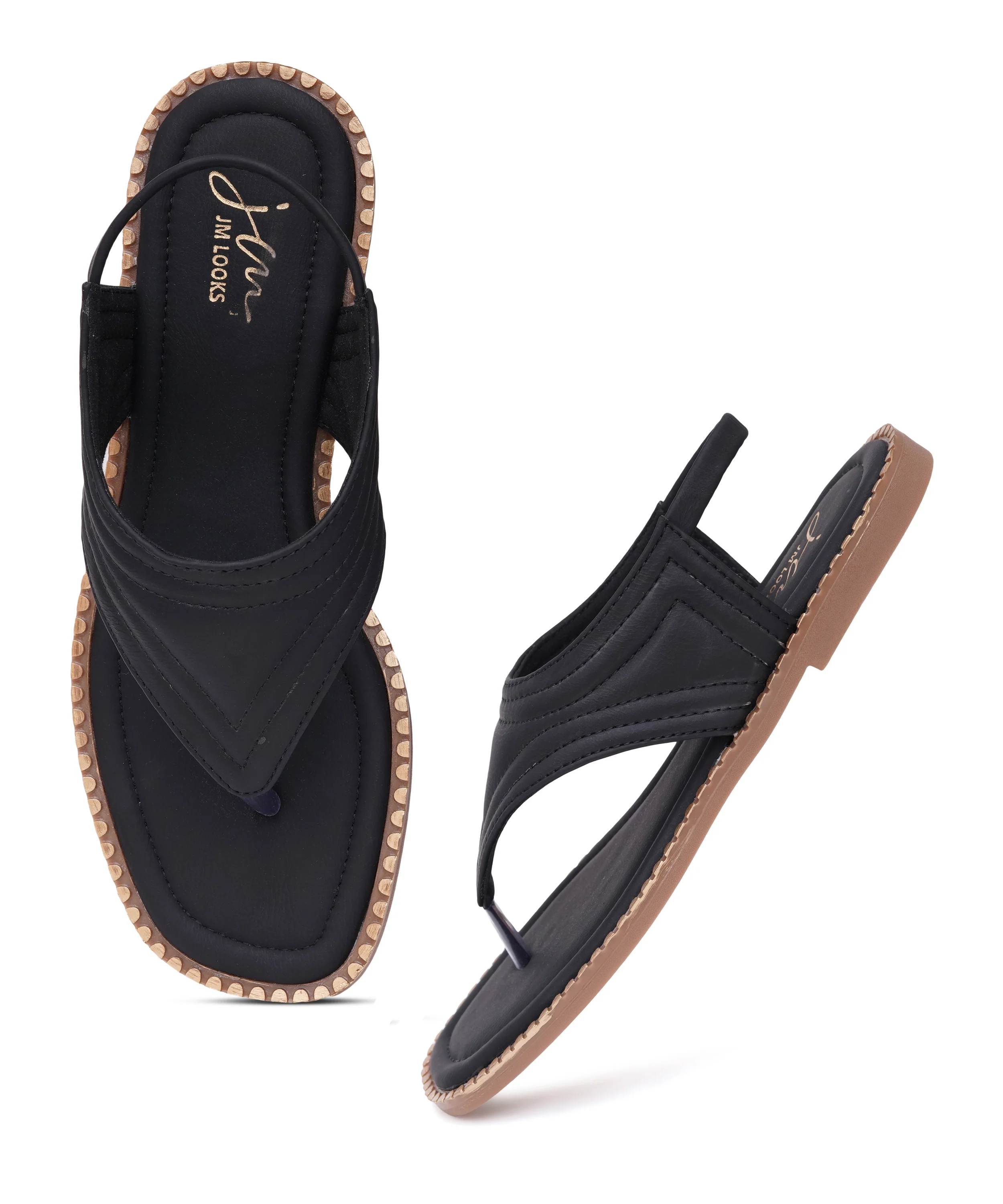 Casual Toe Ring Slippers with Premium Stitch Detailing - Image 5