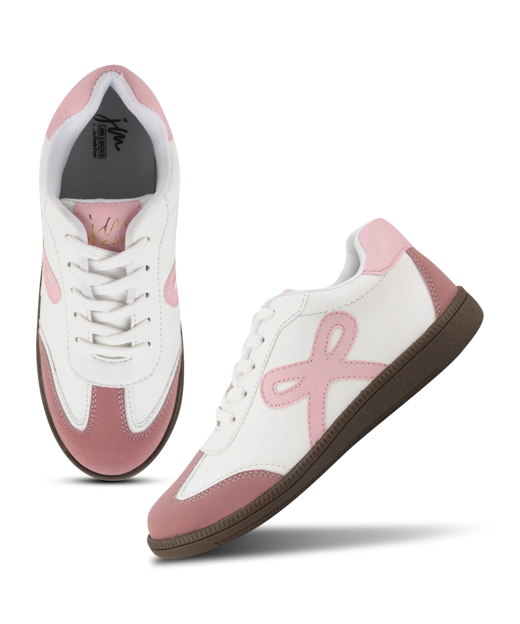 Women's Sneakers Lace-Up Casual Sneakers for Girls, Bow Ribbon Design - Image 11