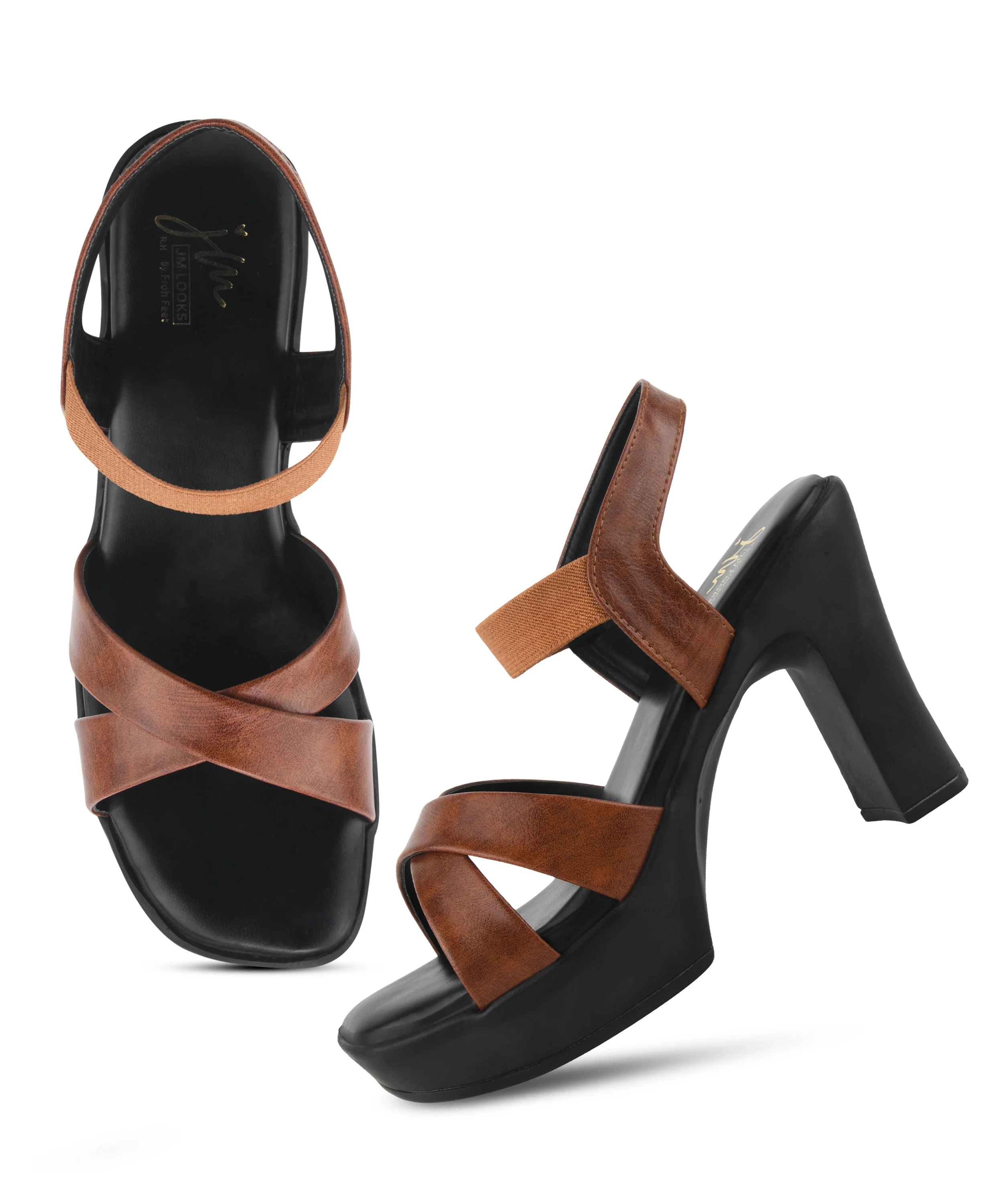 Chic Cross Strap Platform Heels - Image 17