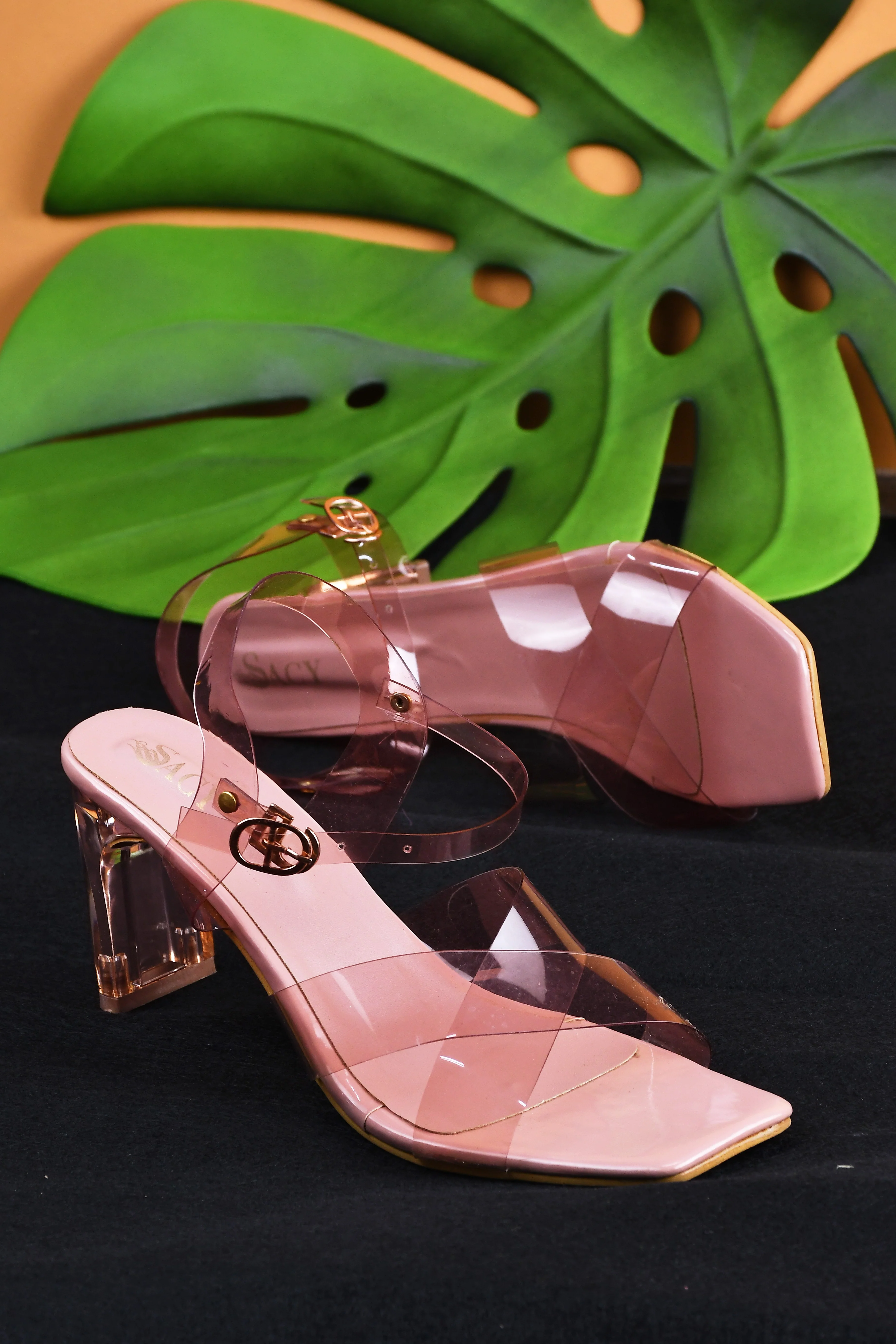 Chunky Heeled Sandals with Buckle Fastening - Image 2