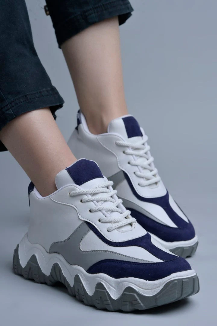 Jm Looks Stylish Wavy Sole Sneakers for Women & Girls - Image 2