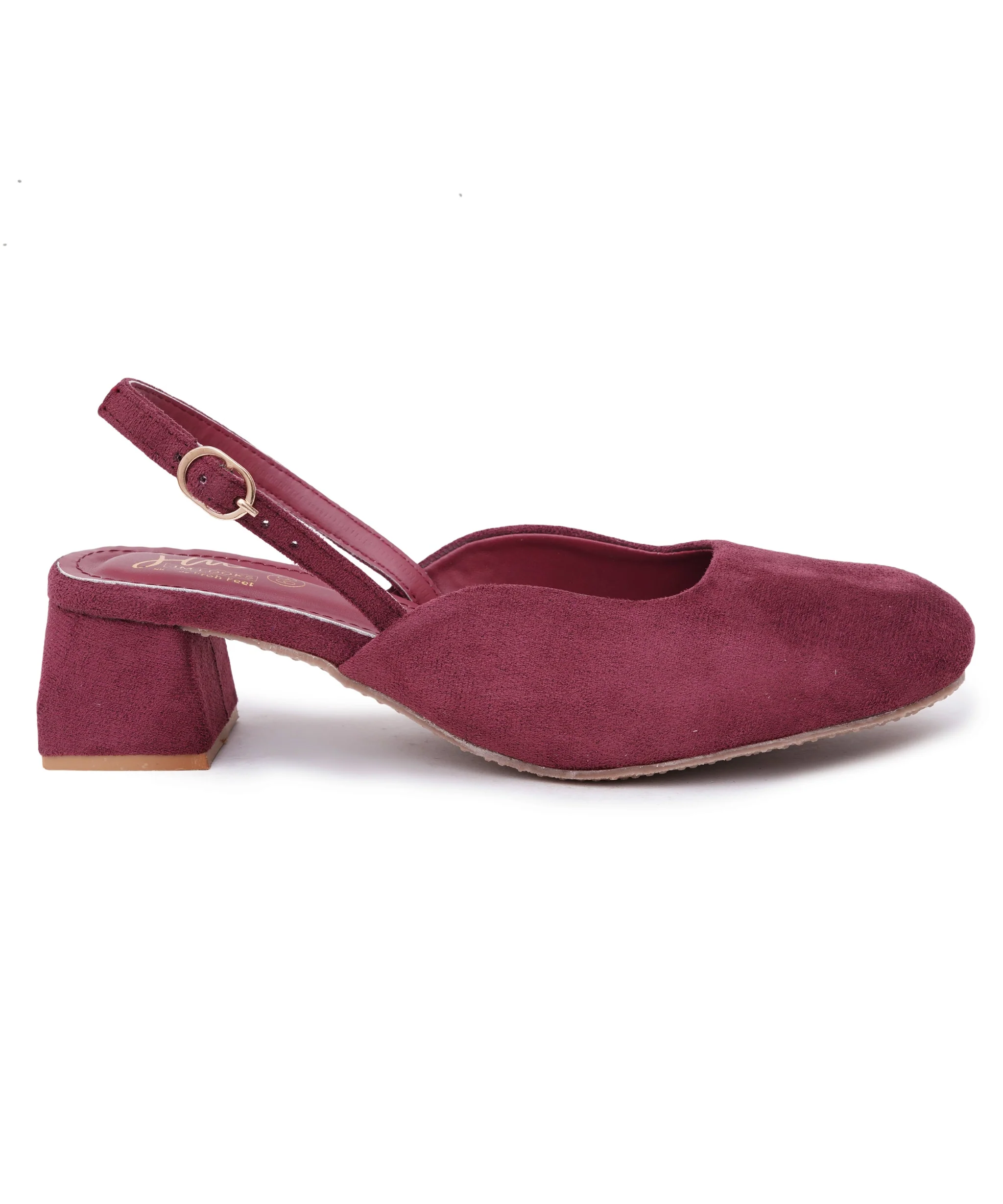 Classic Round Toe Slingback Block Heels - Image 12