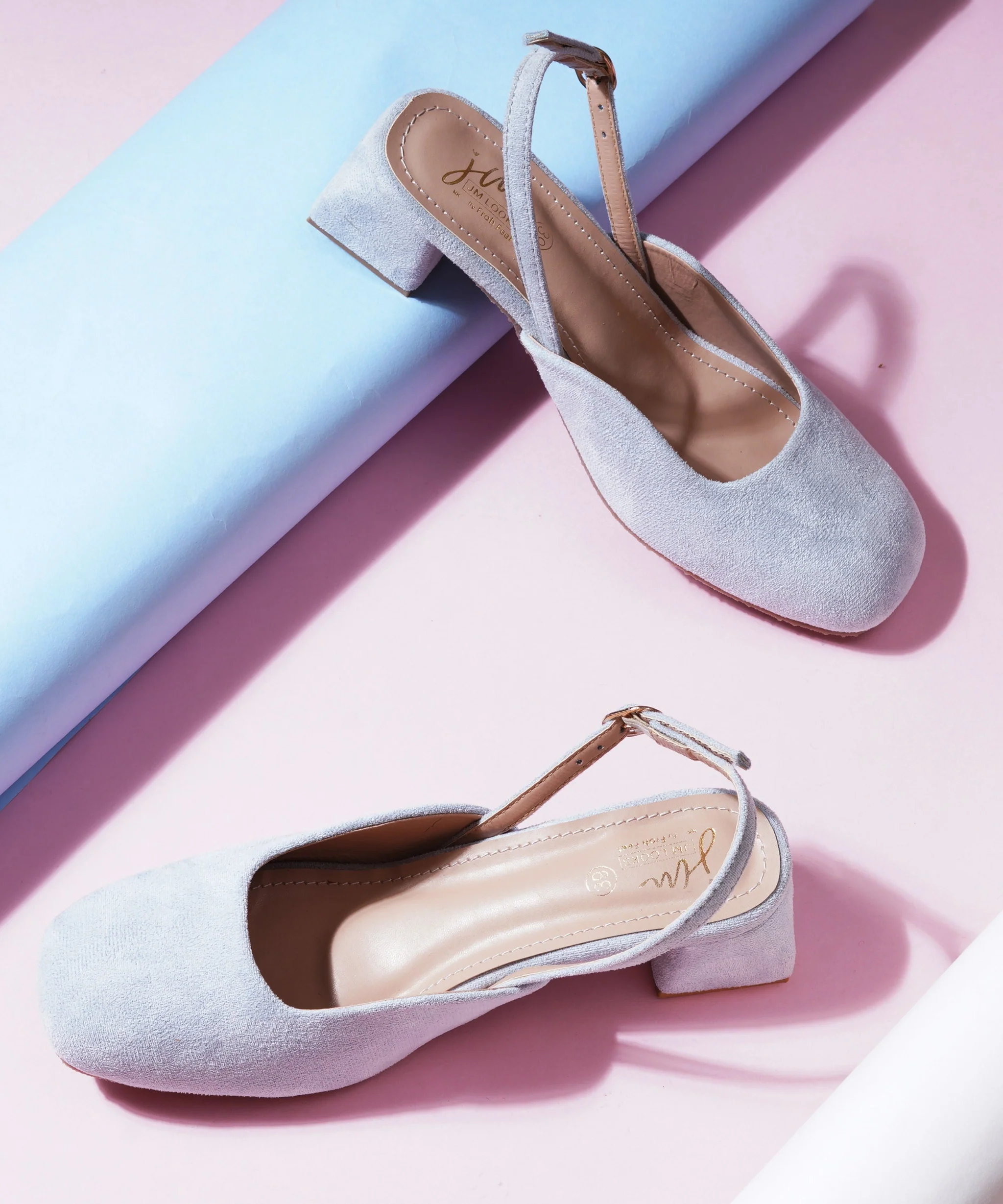 Classic Round Toe Slingback Block Heels - Image 13