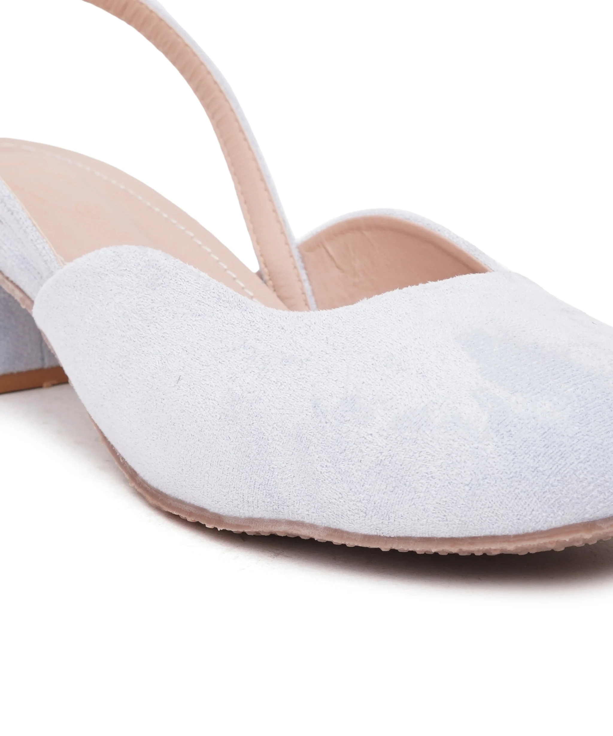 Classic Round Toe Slingback Block Heels - Image 18