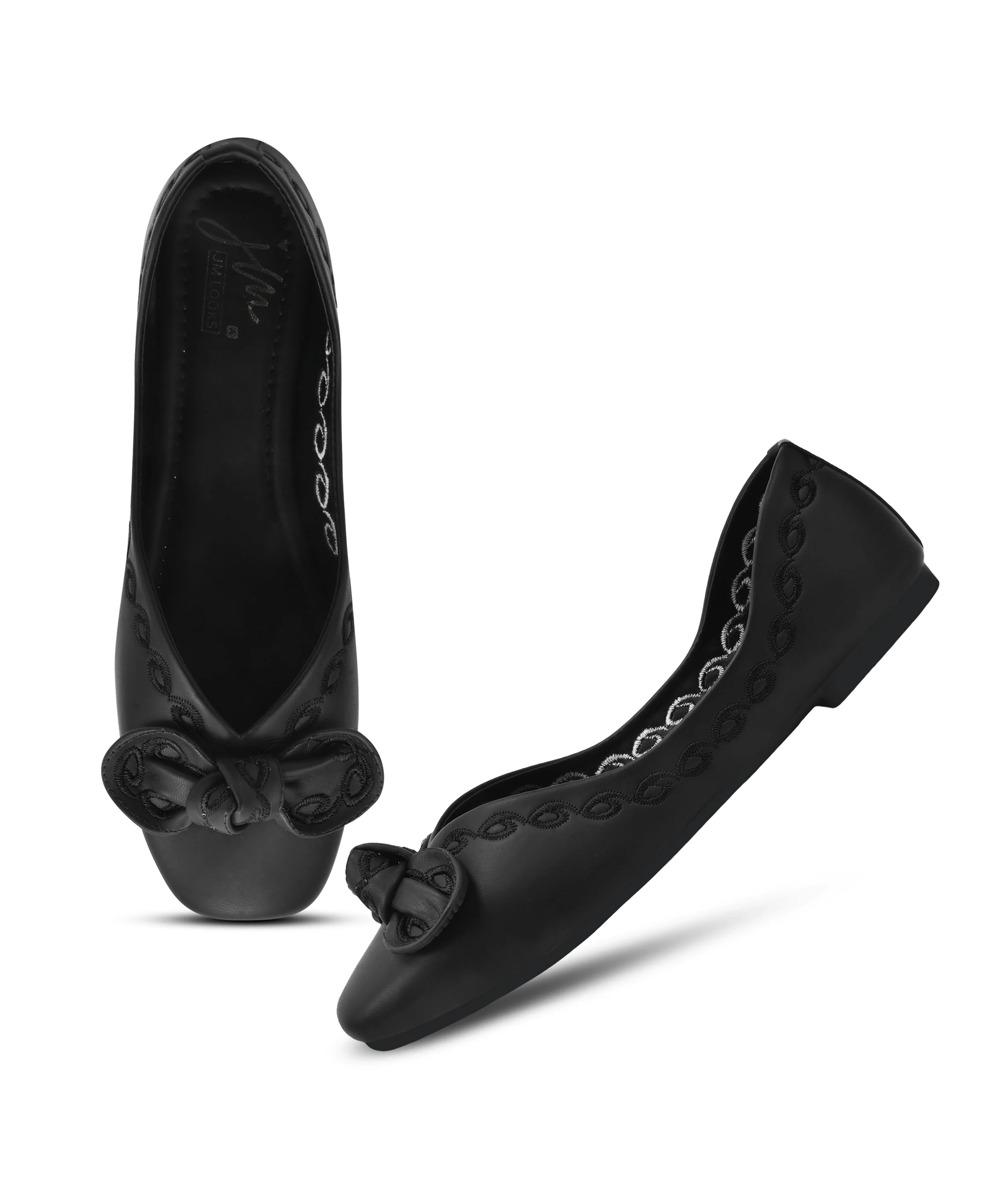 Closed-Toe Ballerina Flat with Bow Detail - Image 11