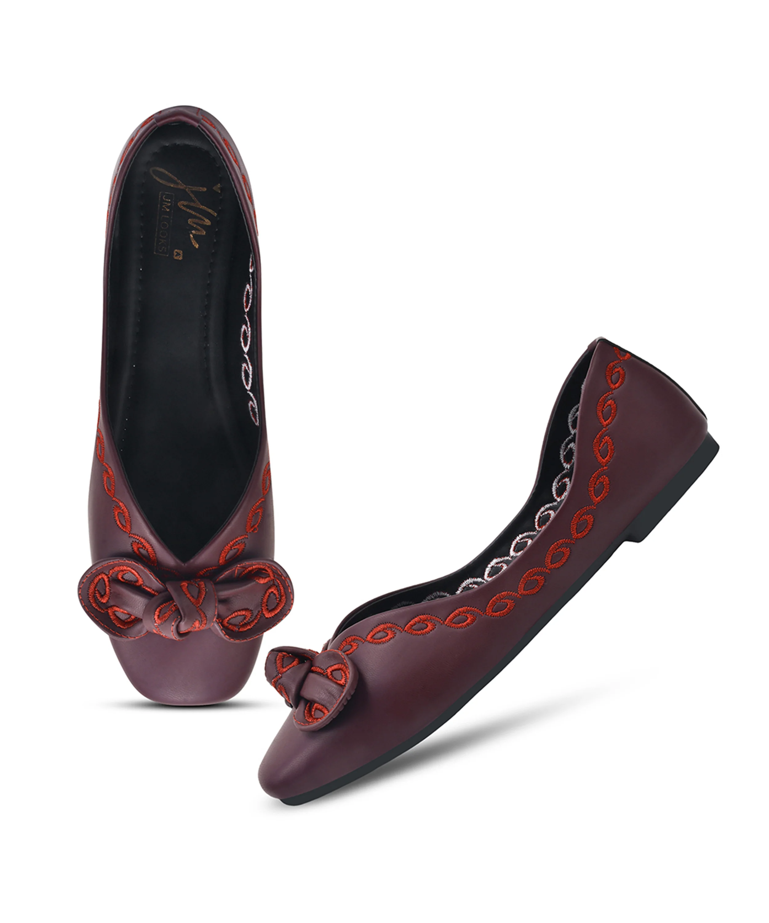 Closed-Toe Ballerina Flat with Bow Detail - Image 17