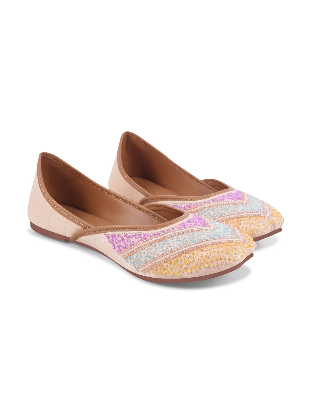 Colorful Jutti Flat with Cushioned Sole - Image 11