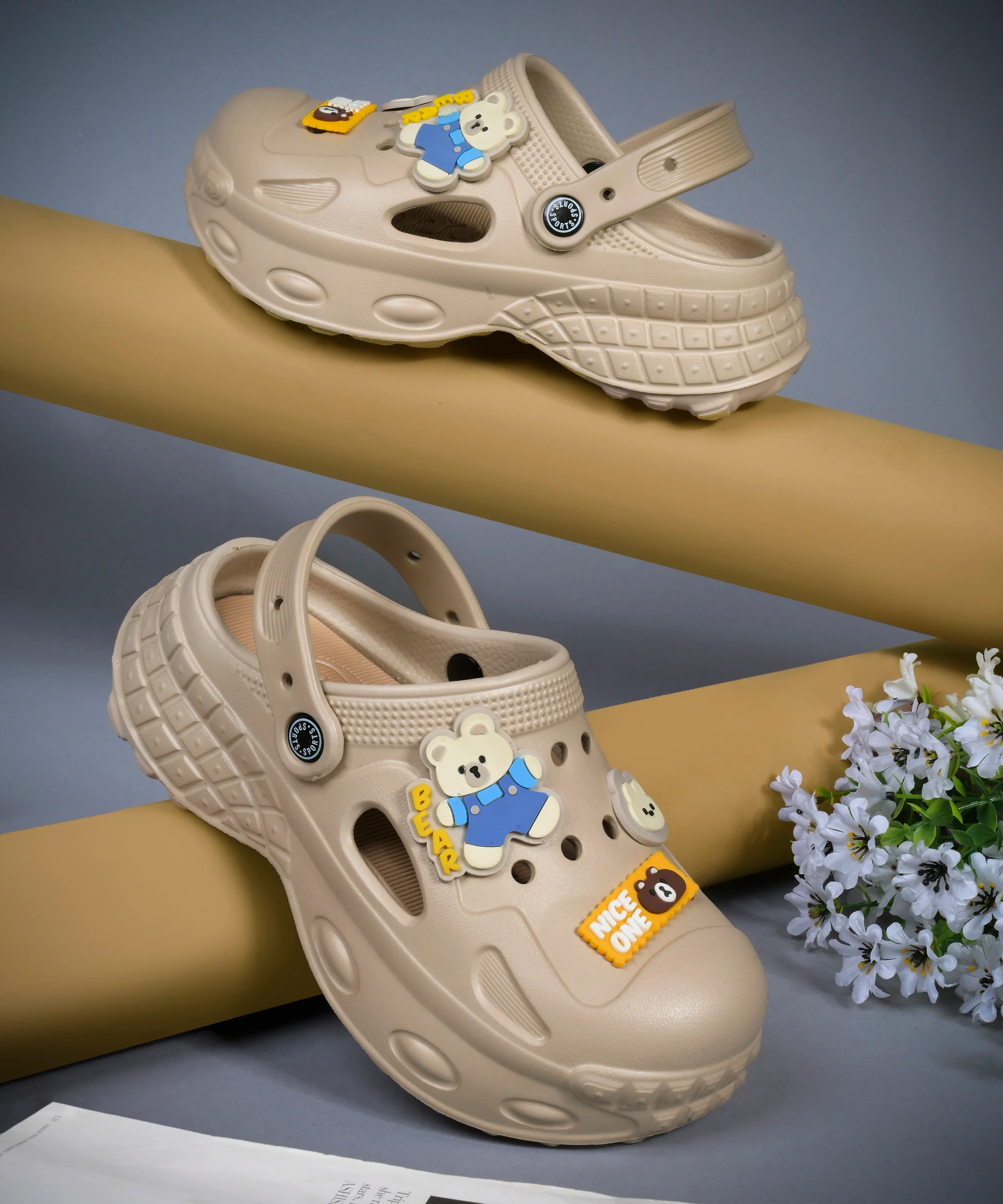 Comfort Clogs with Decorative Teddy Charms - Image 7