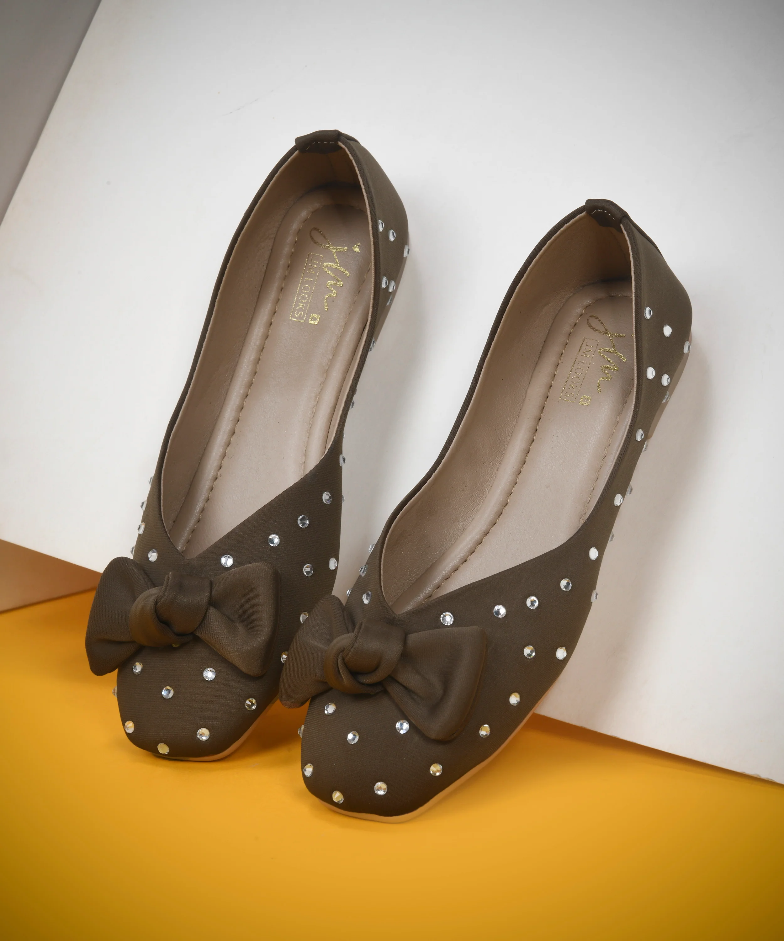 JM Looks Comfortable Ballerina Flat with Decorative Bow - Image 13