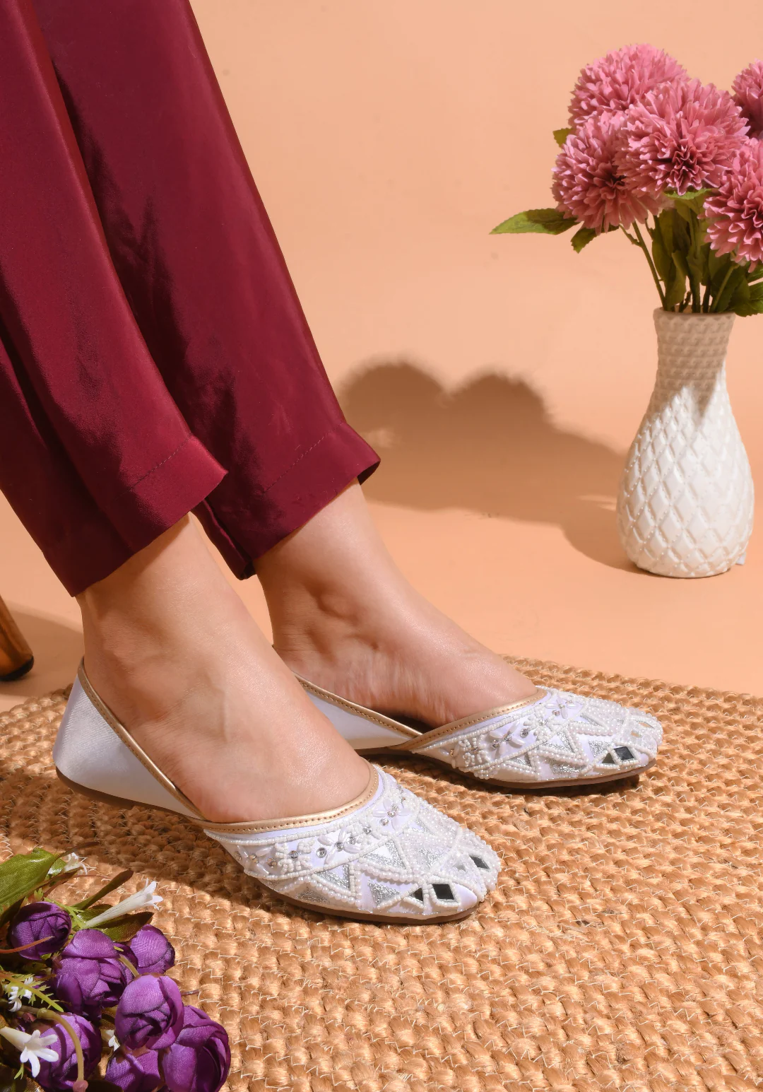 Jm Looks Embellished Traditional Juttis for Women - Image 14