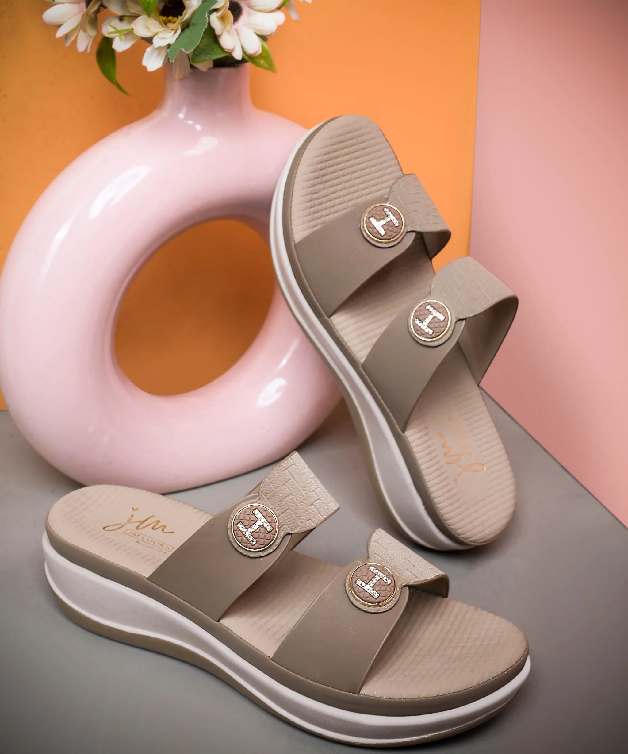 Comfortable Wedge Flats with Stylish Broad Strap - Image 13