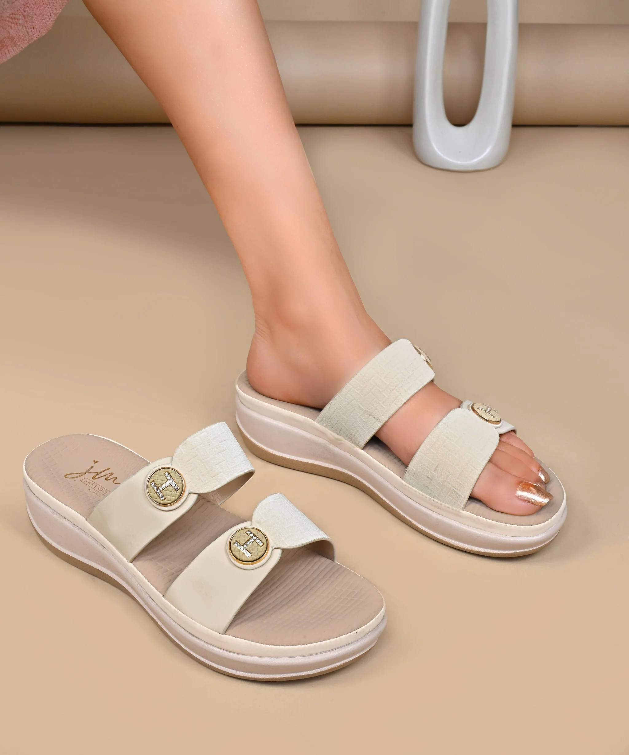 Comfortable Wedge Flats with Stylish Broad Strap - Image 8