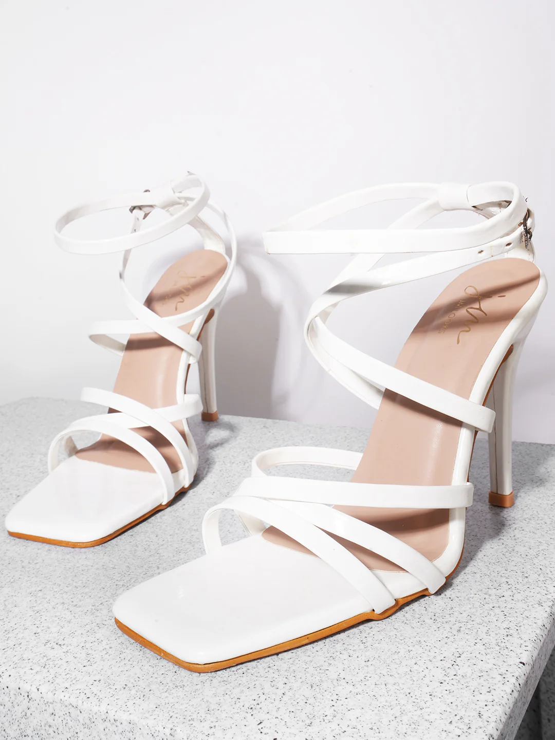 Criss-Cross Stiletto Heeled Sandals - Image 13