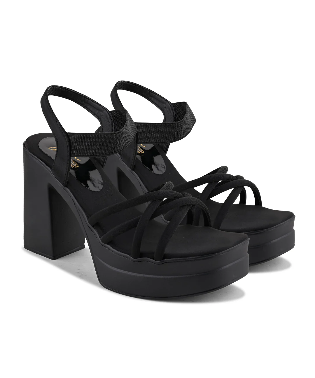Crisscross Strap Platform Block Heel Sandals - Image 12