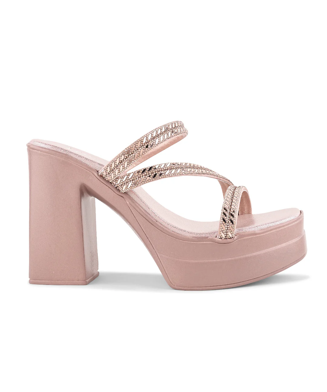 Crystal Detail Platform Heeled Sandals - Image 18