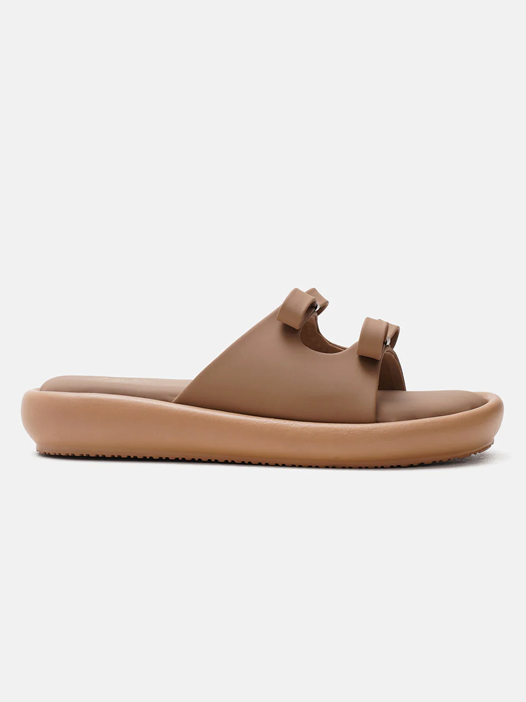 JM Looks Double strap bow slides | Flat Sandals with Cushioned Sole - Image 7