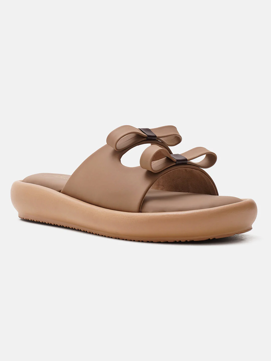 JM Looks Double strap bow slides Sandals for Women with Cushioned Platform Sole - Image 18