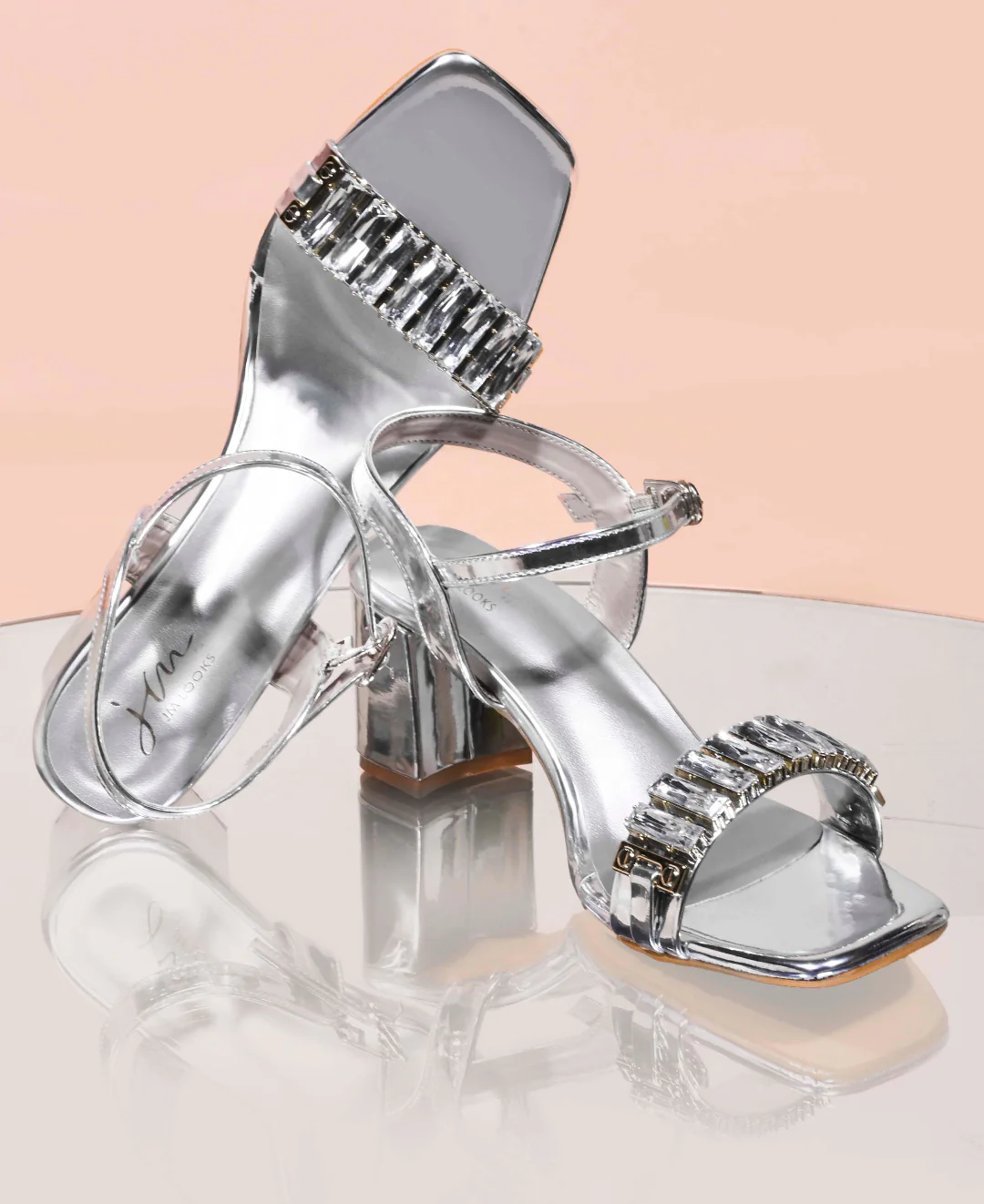 Jm Looks Women's Embellished Block Heel Sandals - Image 2