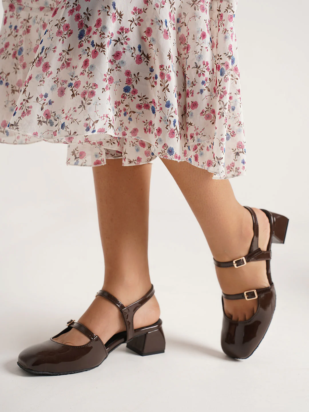 JM Looks Mary Jane Shoes 2 Inch Block Heel Buckle double strap - Image 12