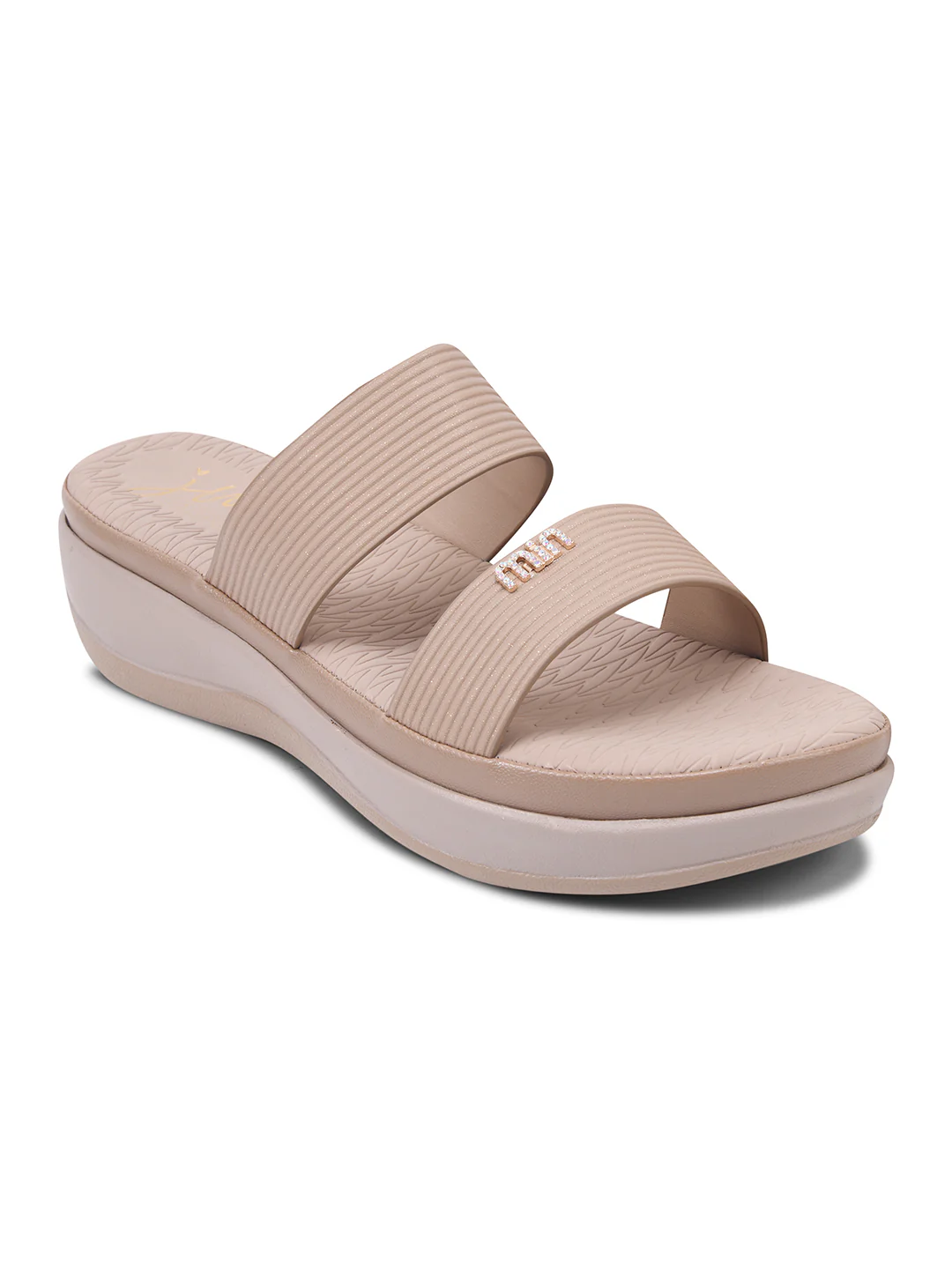 JM Looks Slide Sandals Dual Strap Comfort Flats - Image 13