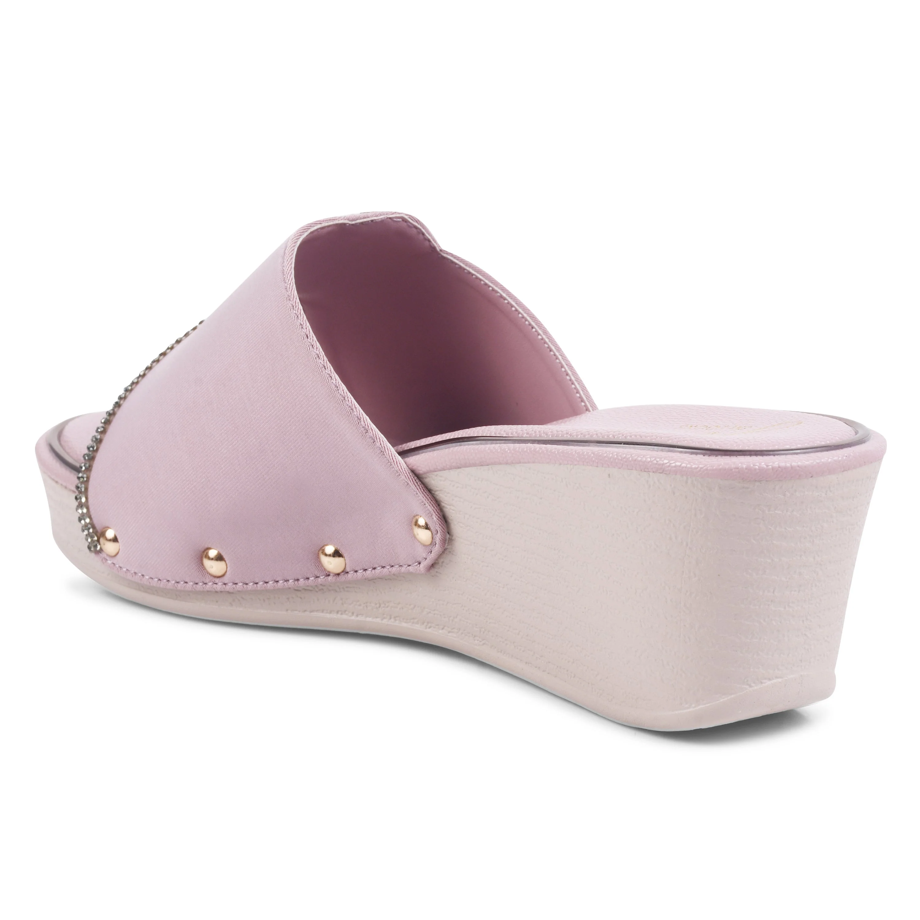 Wedge Heels for Women Embellished Platform Slip-On Sandals Block Comfortable - Image 5