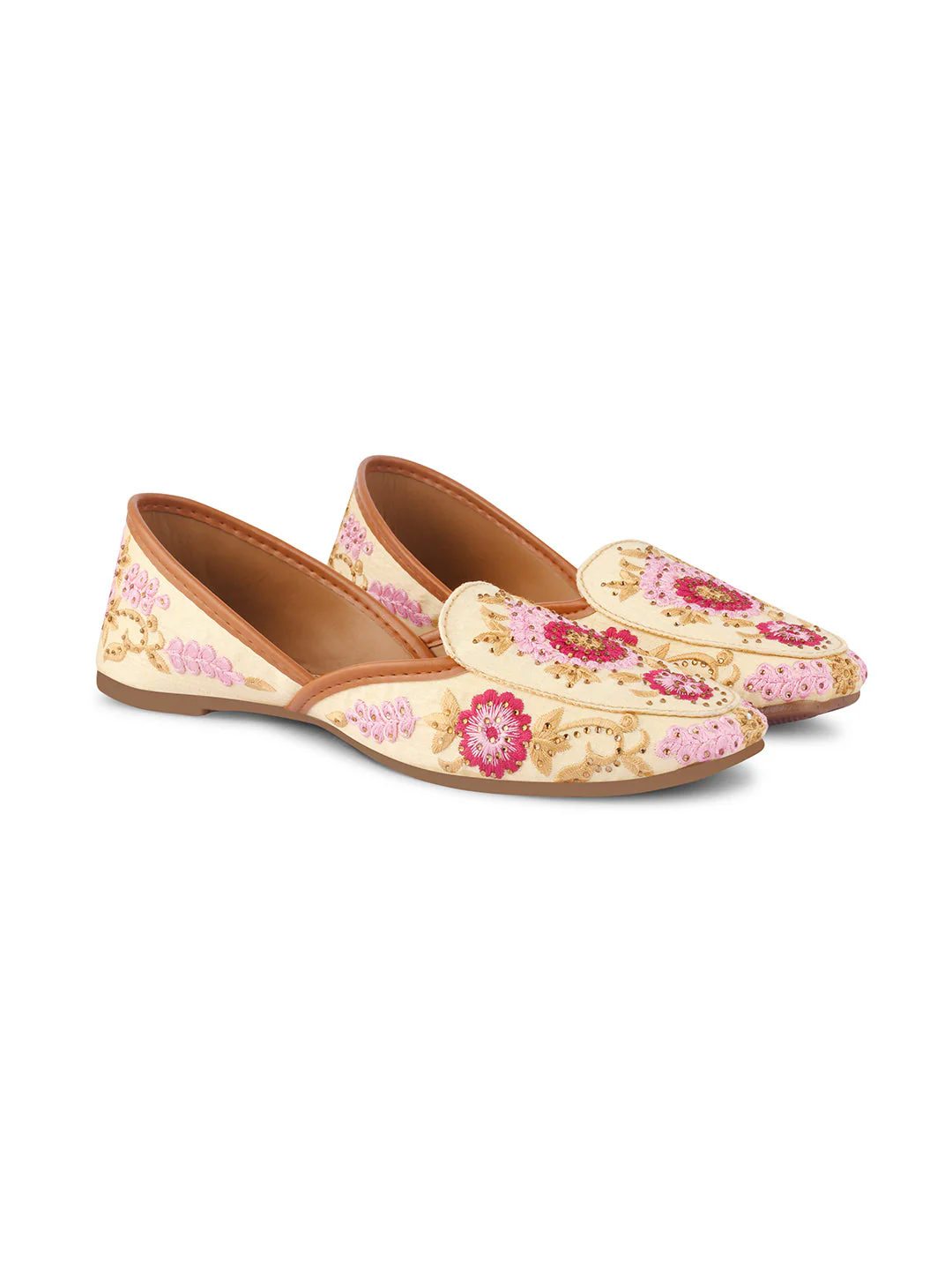 JM Looks Embroidered Floral Jutti Flat - Image 5
