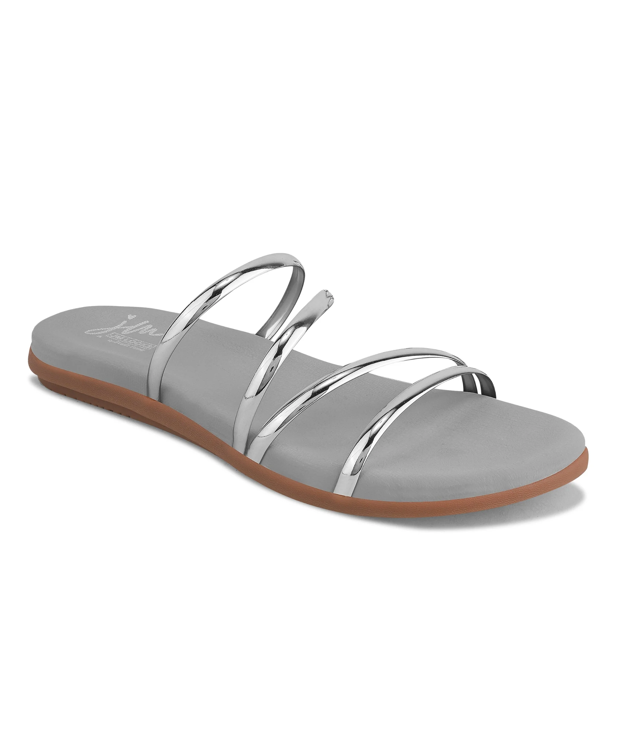 Elegant Flat Slides With Gold Straps - Image 12