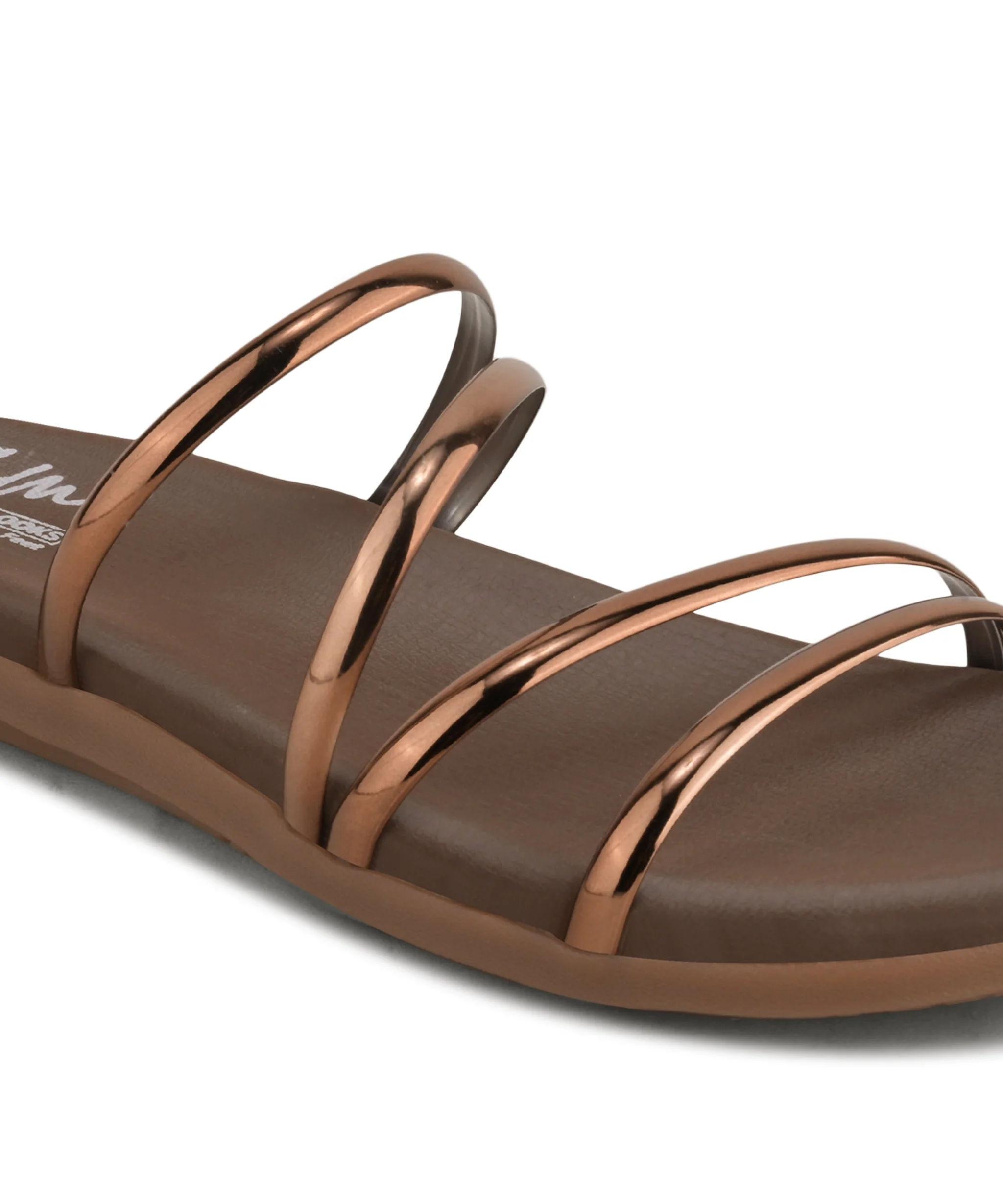 Elegant Flat Slides With Gold Straps - Image 6